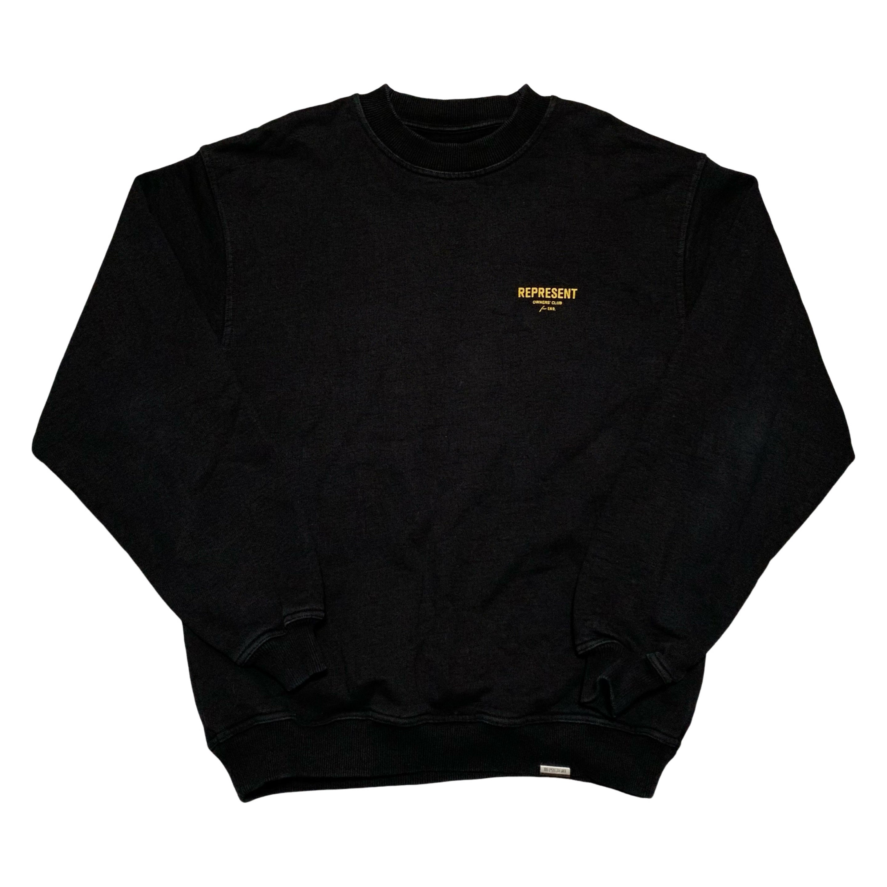 Represent Medium Owners Club End Clothing Black Sweater Sweatshirt Crewneck