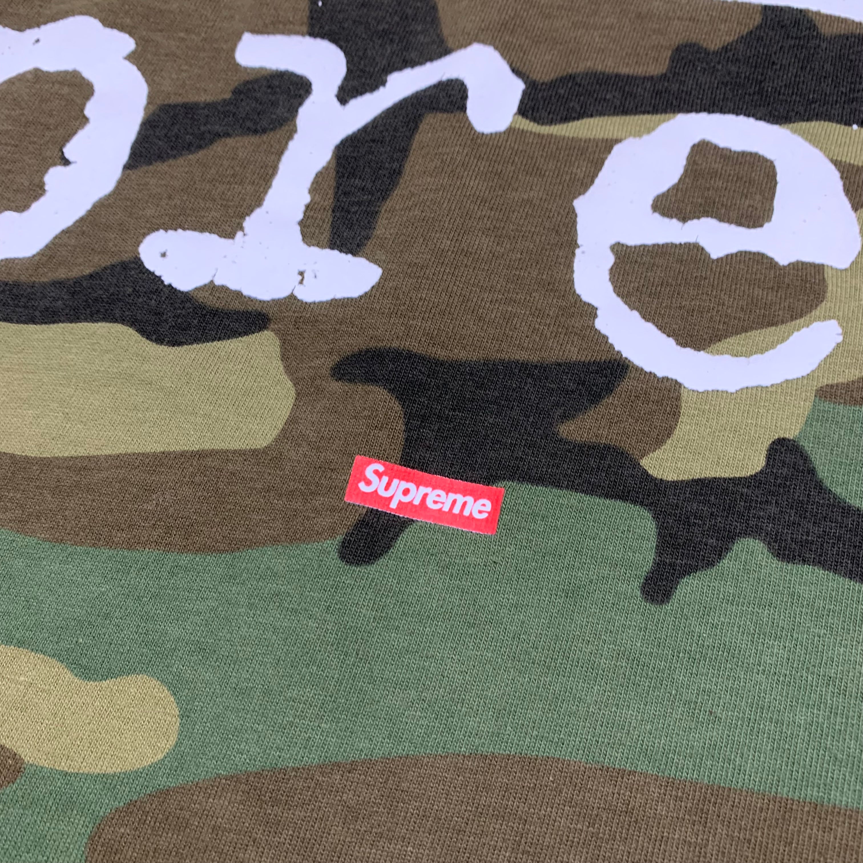 Supreme Medium Dead Prez Woodland Camo Green Tee 2019