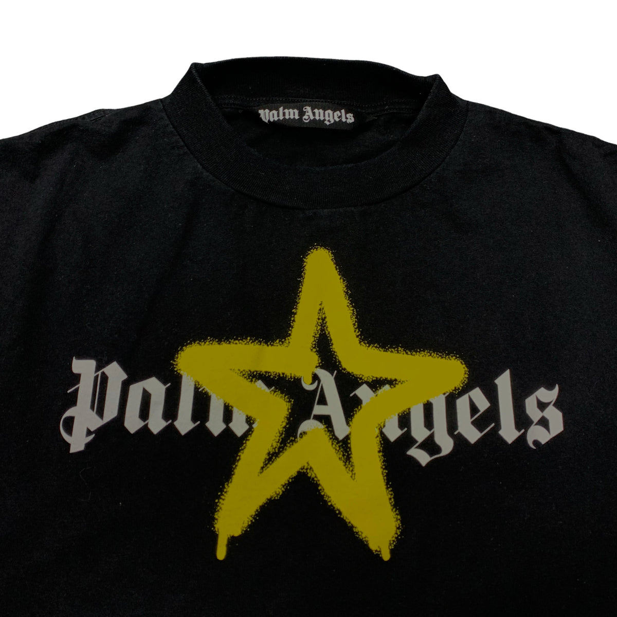 Palm Angels Medium Tee Star Sprayed Black T-Shirt