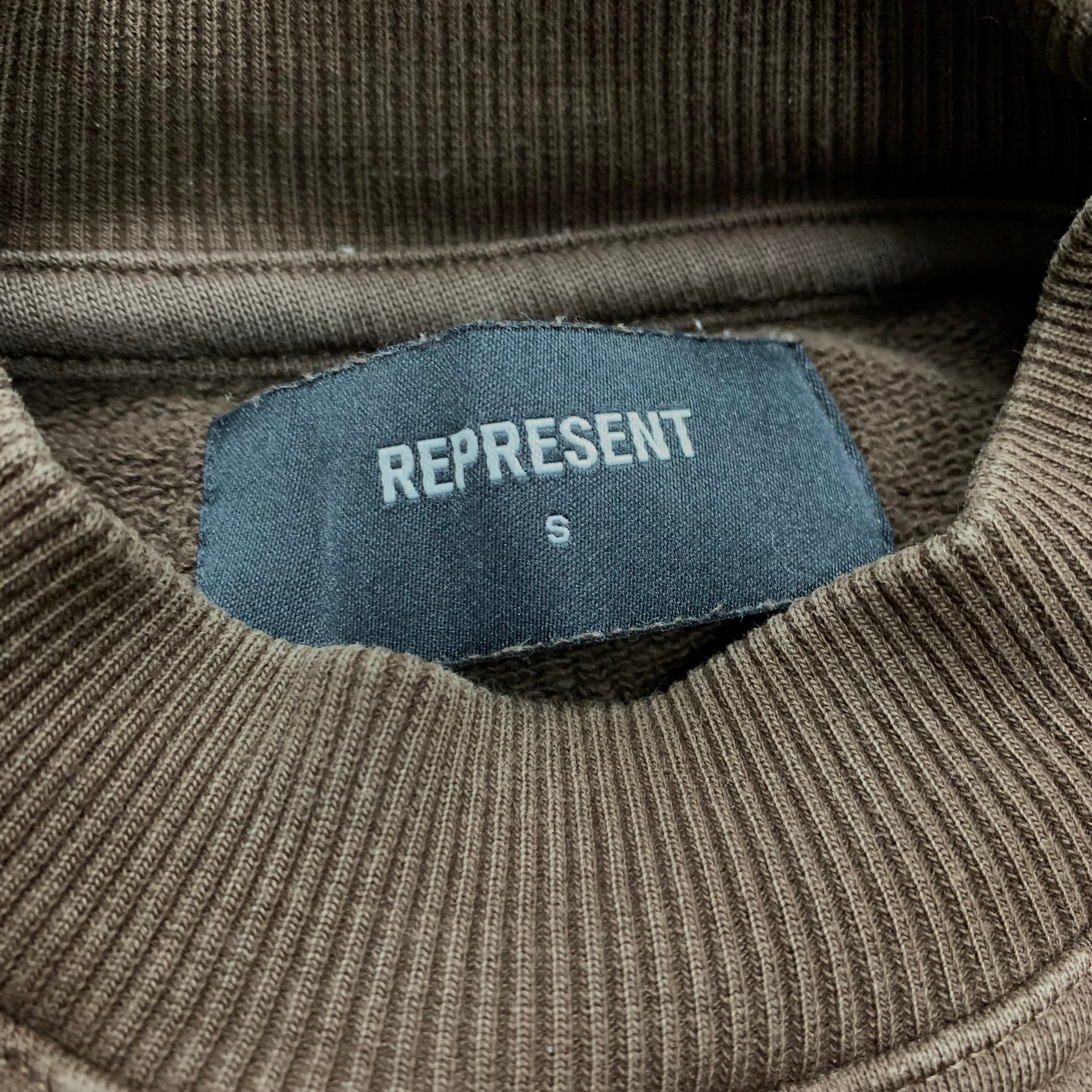 Represent Small Owners Club Brown Sweater Sweatshirt Crewneck