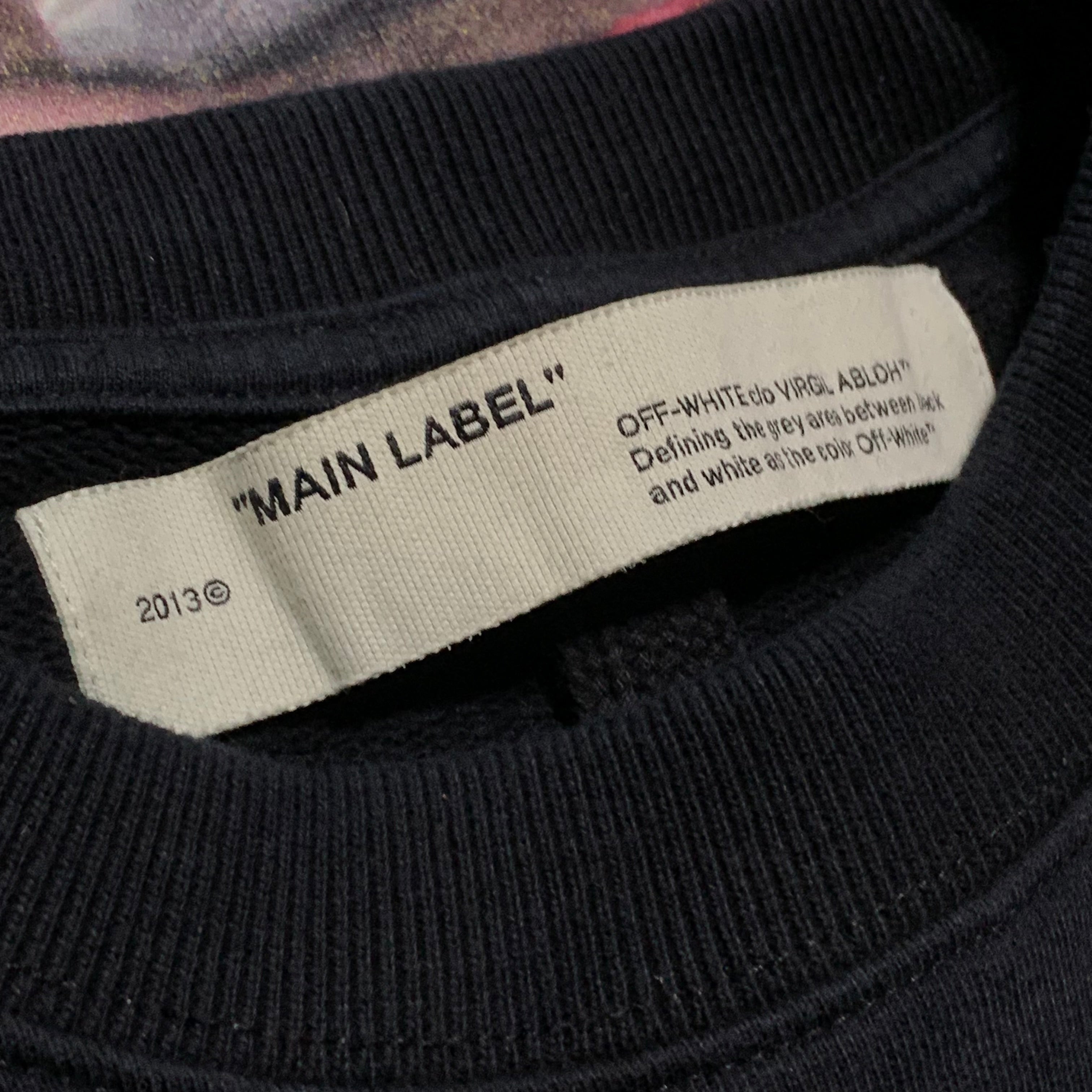 Off White Medium Mariana De Silva Black Sweatshirt Crewneck Virgil Abloh