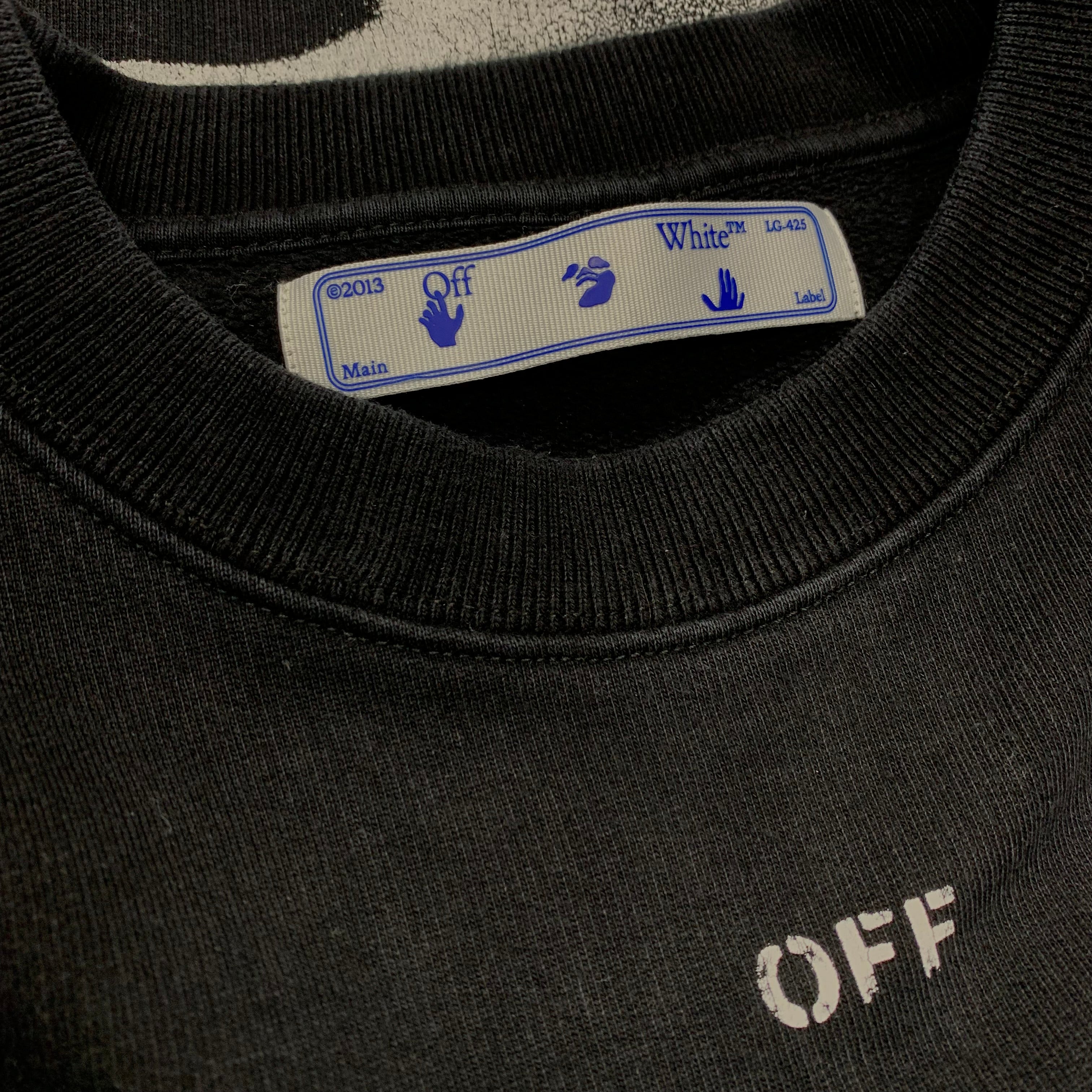 Off White Medium Sweatshirt Stencil Arrows Black Sweatshirt Crewneck Virgil Abloh