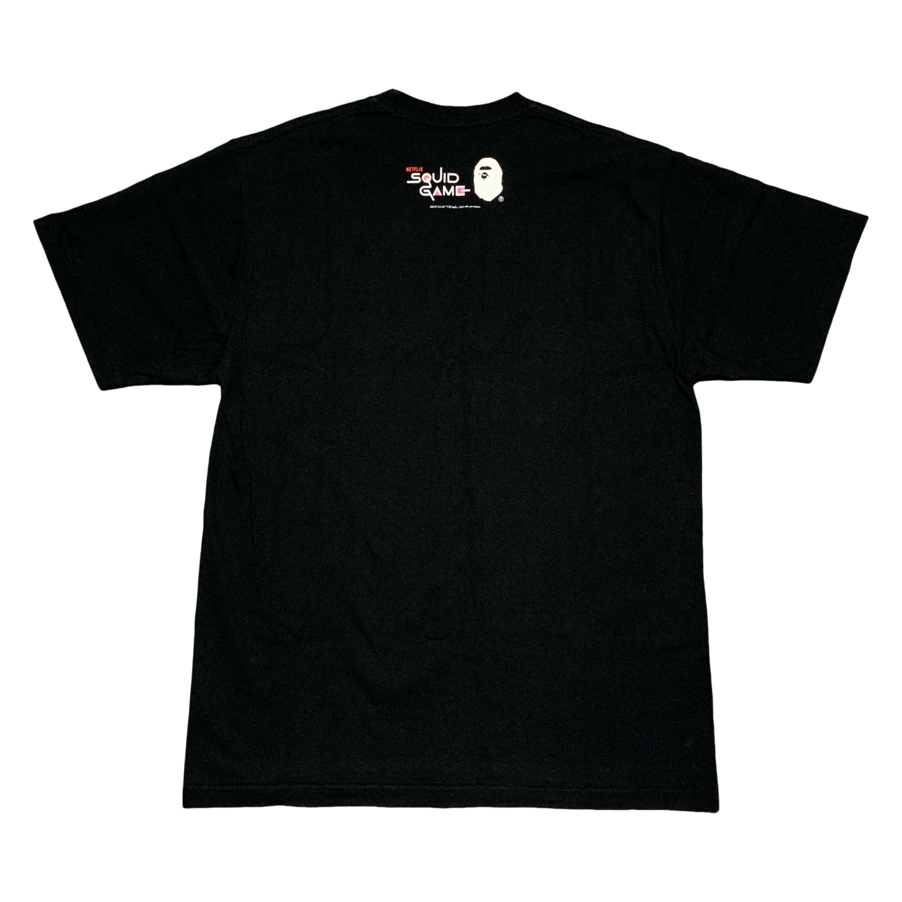 Bape Large Squid Game Black Tee A Bathing Ape Netflix