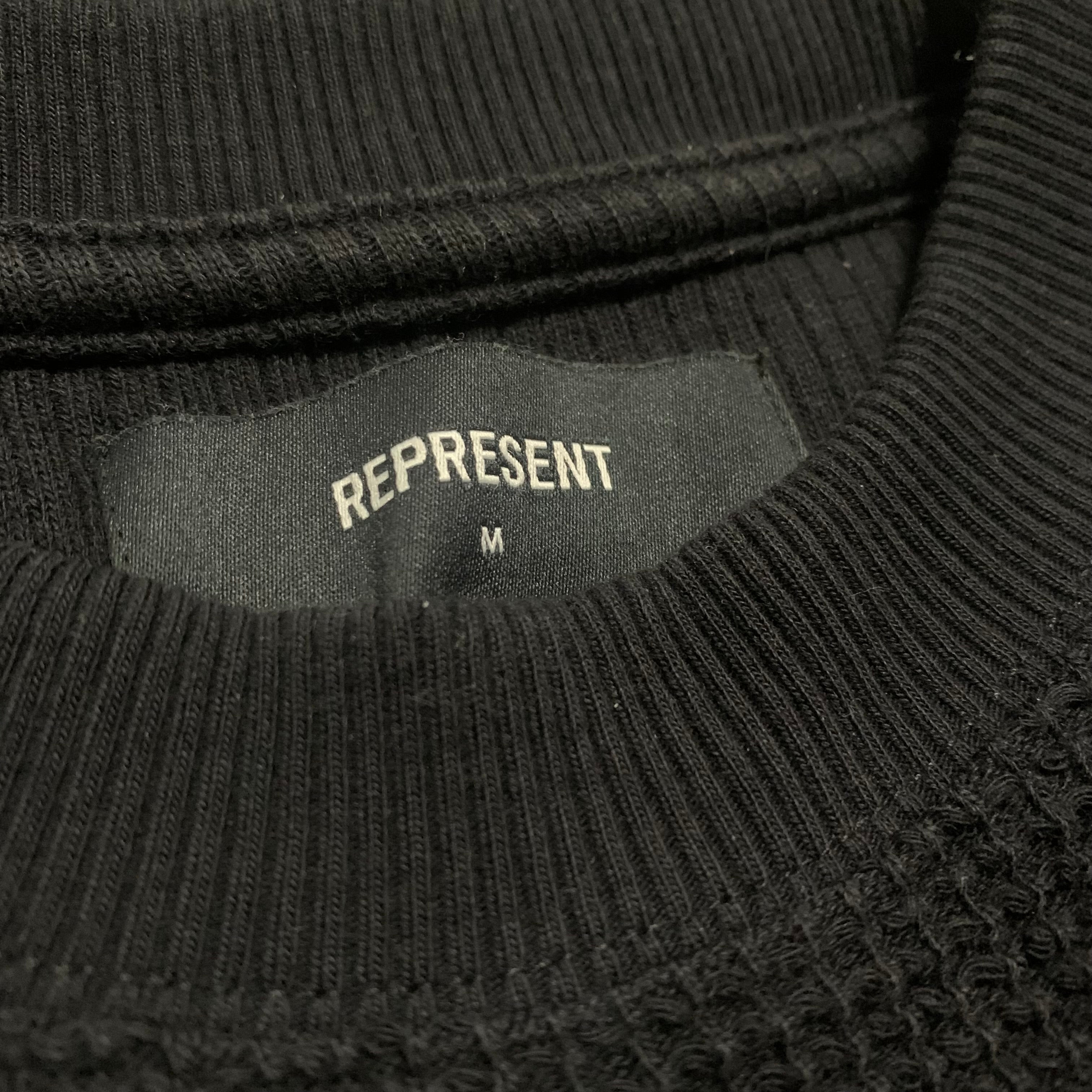 Represent Medium Waffle Blanks Jet Black Tee