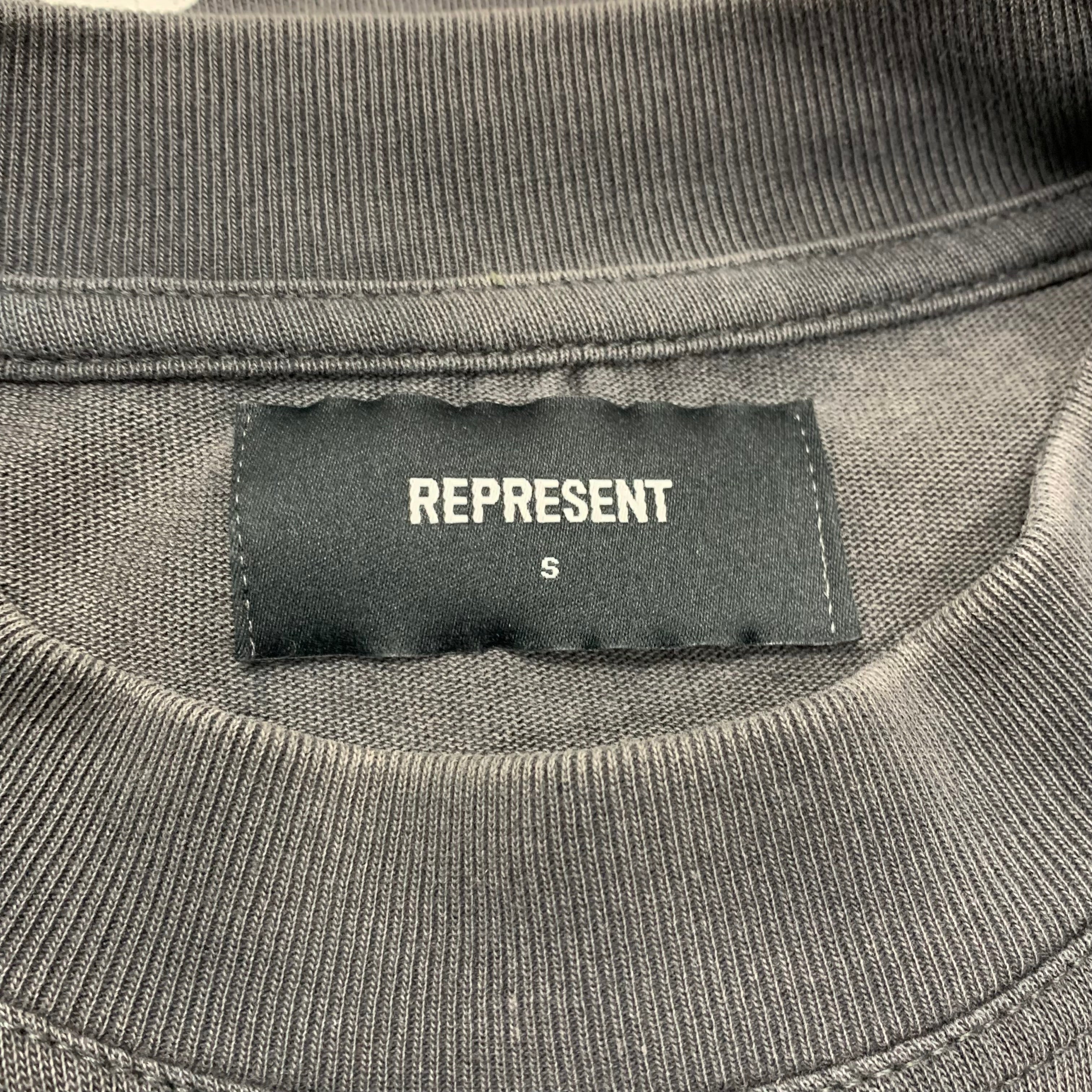 Represent Small Tee Milan Initial Vintage Grey T-Shirt