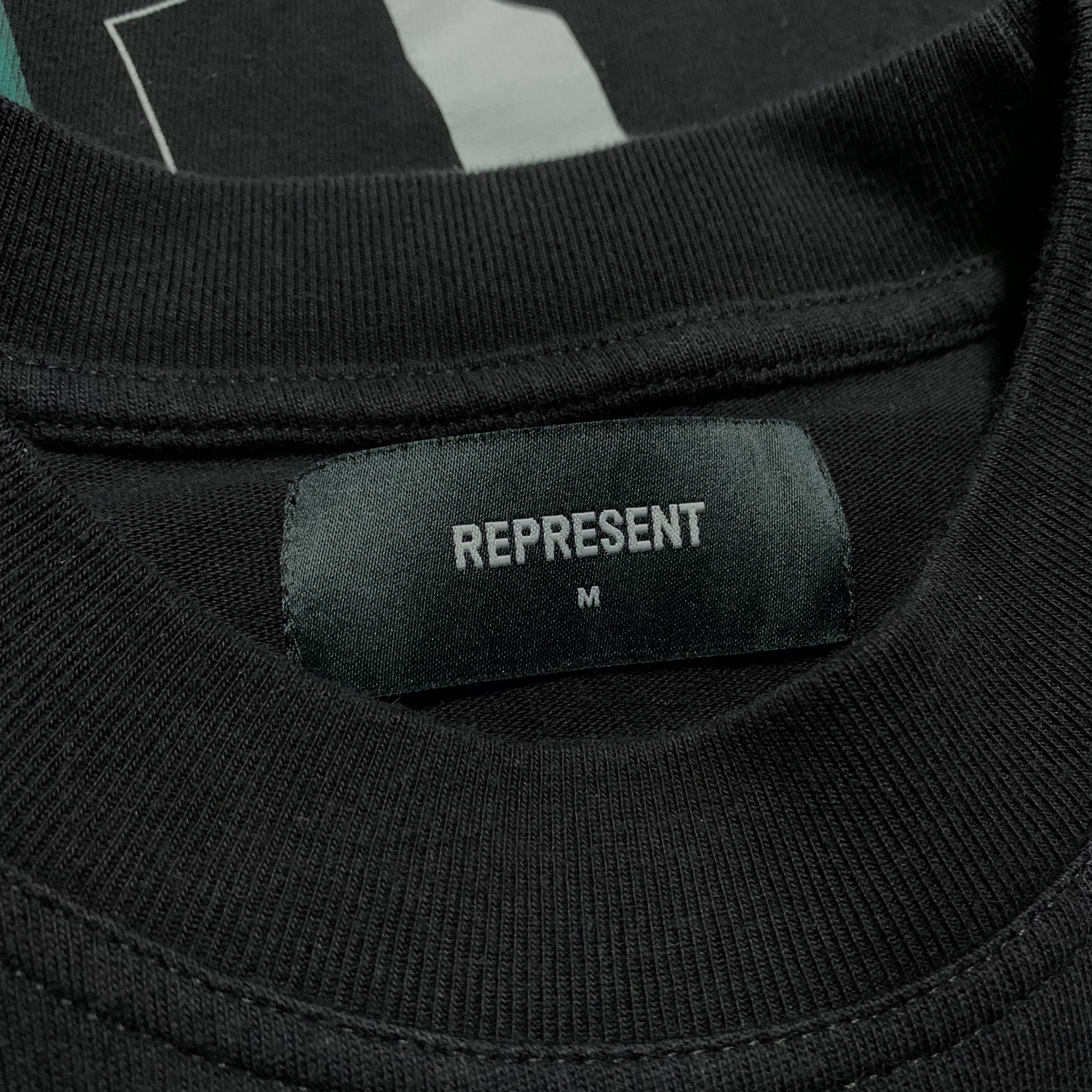 Represent Medium Initial Assembly Jet Black Tee