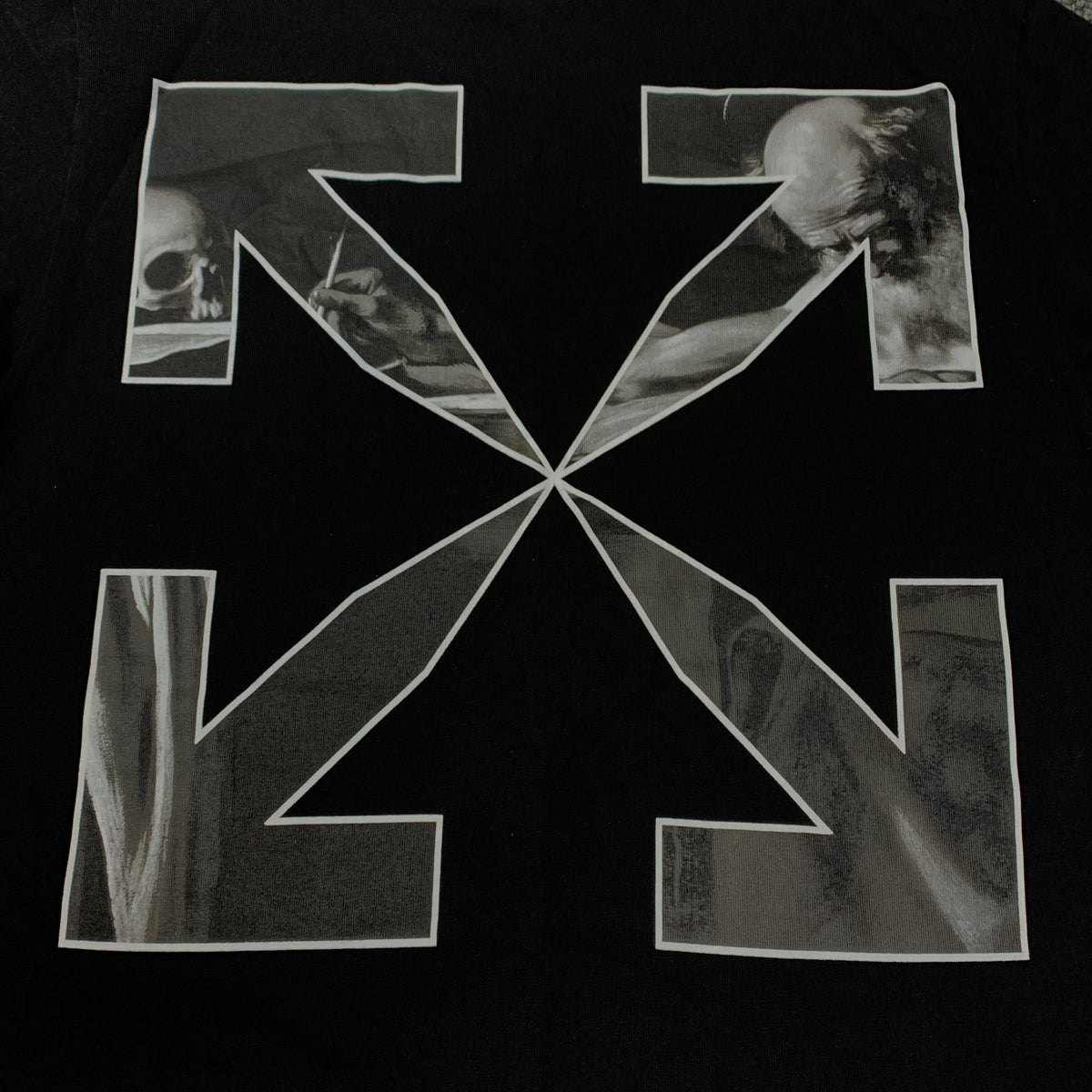 Off White Small Tee Caravaggio Arrows Black T-Shirt Virgil Abloh