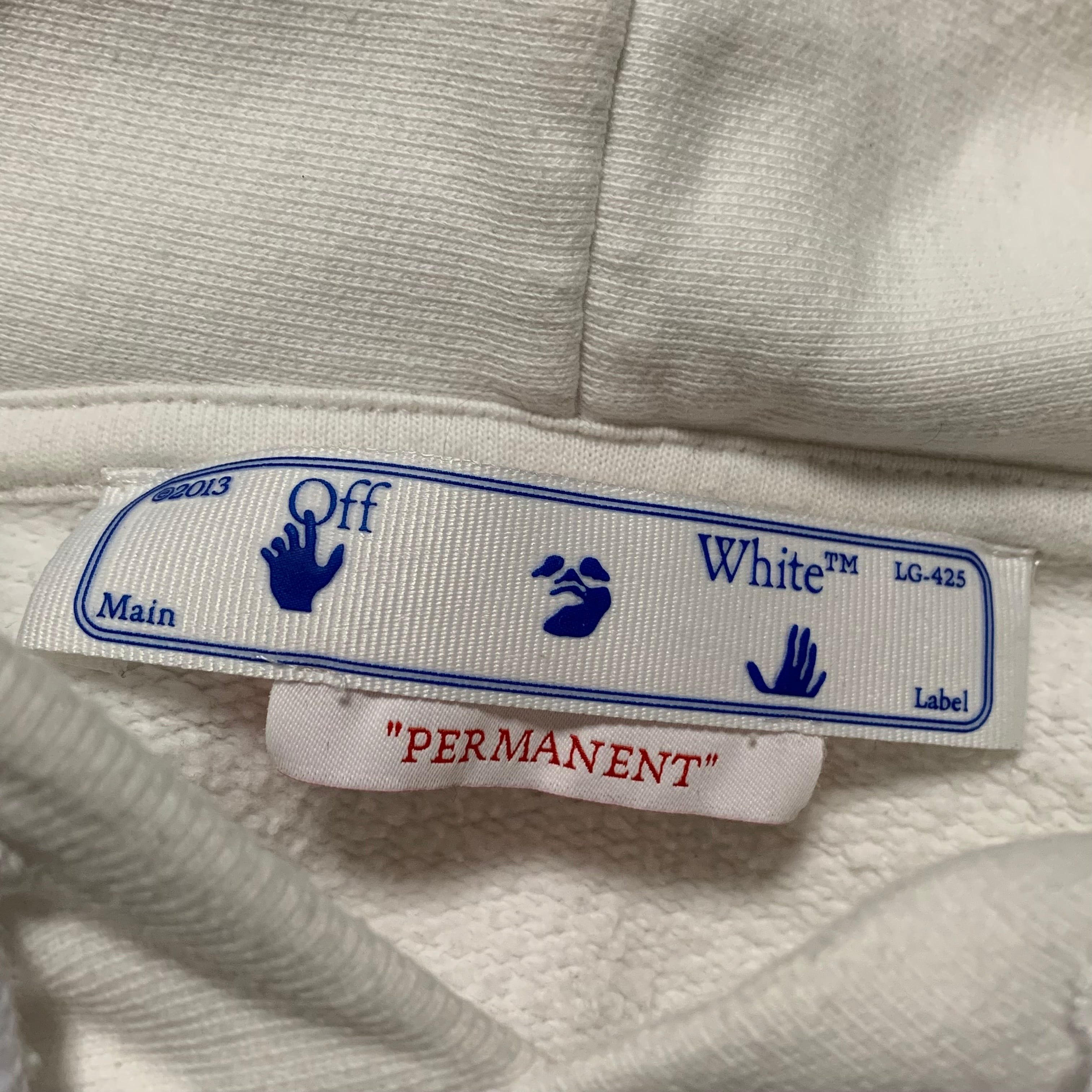 Off White Large Mona Lisa White Hoodie Virgil Abloh