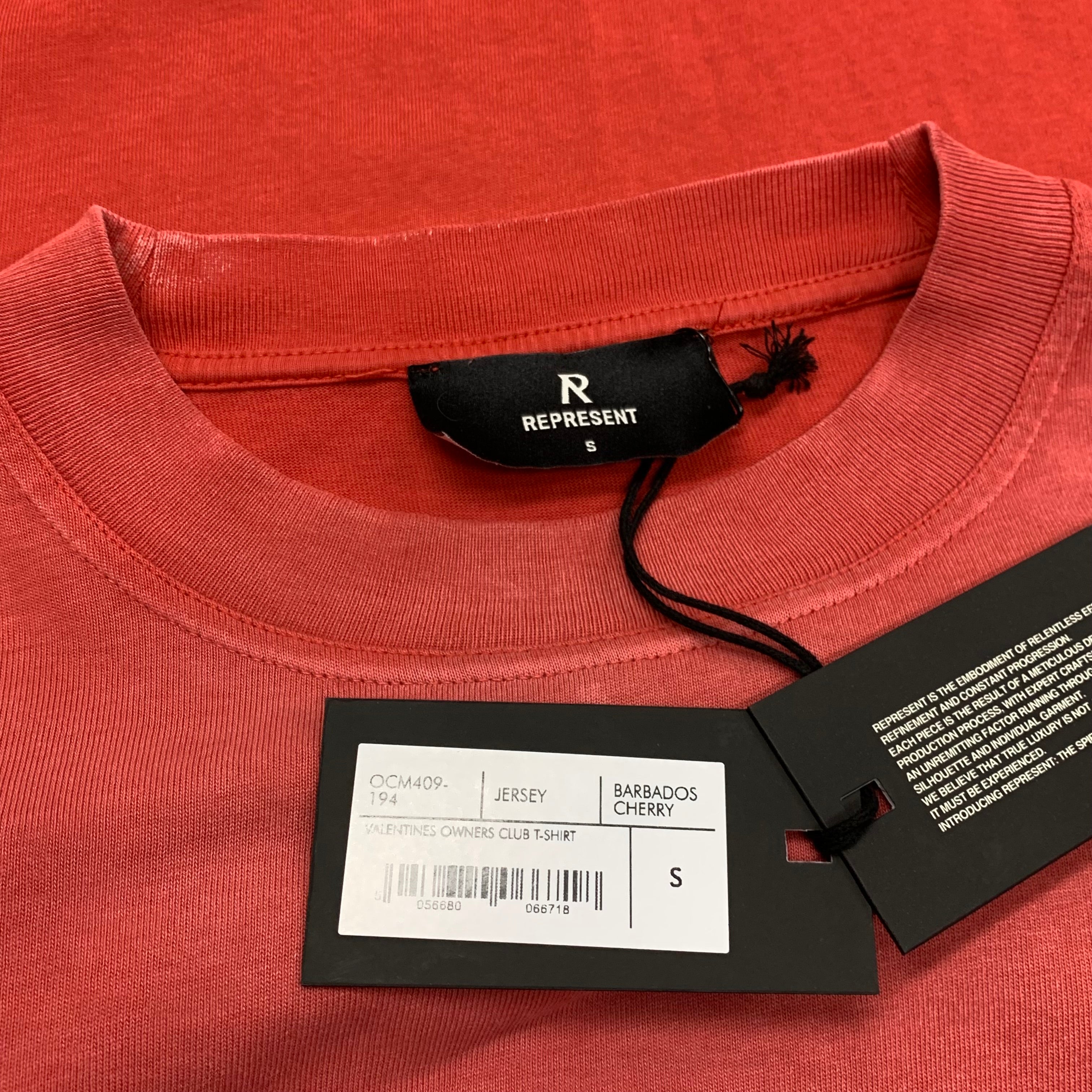 Represent Small Tee Owners Club Barbados Cherry Red T-Shirt