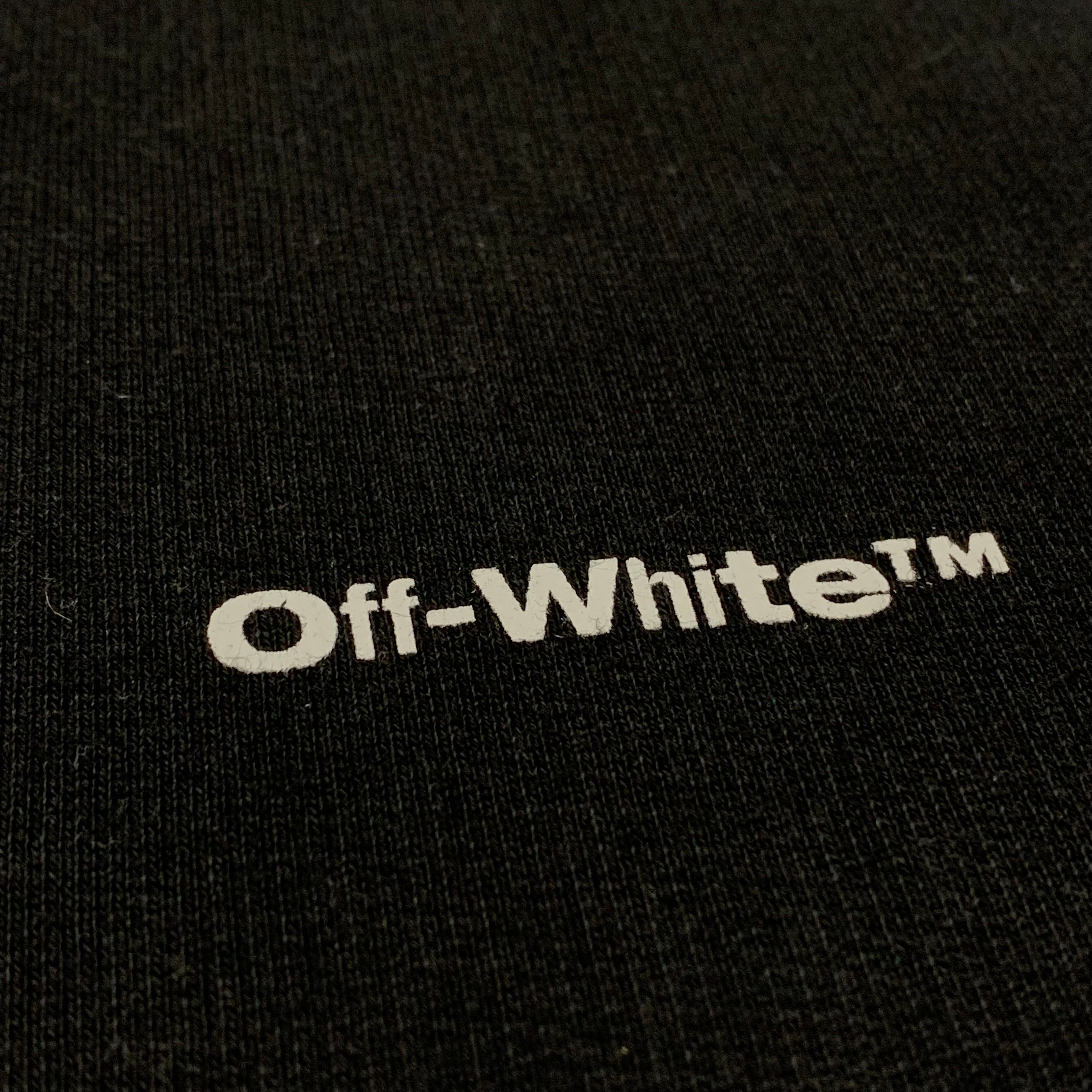 Off White Large Wave Outline Diag Black Sweatshirt Crewneck Virgil Abloh