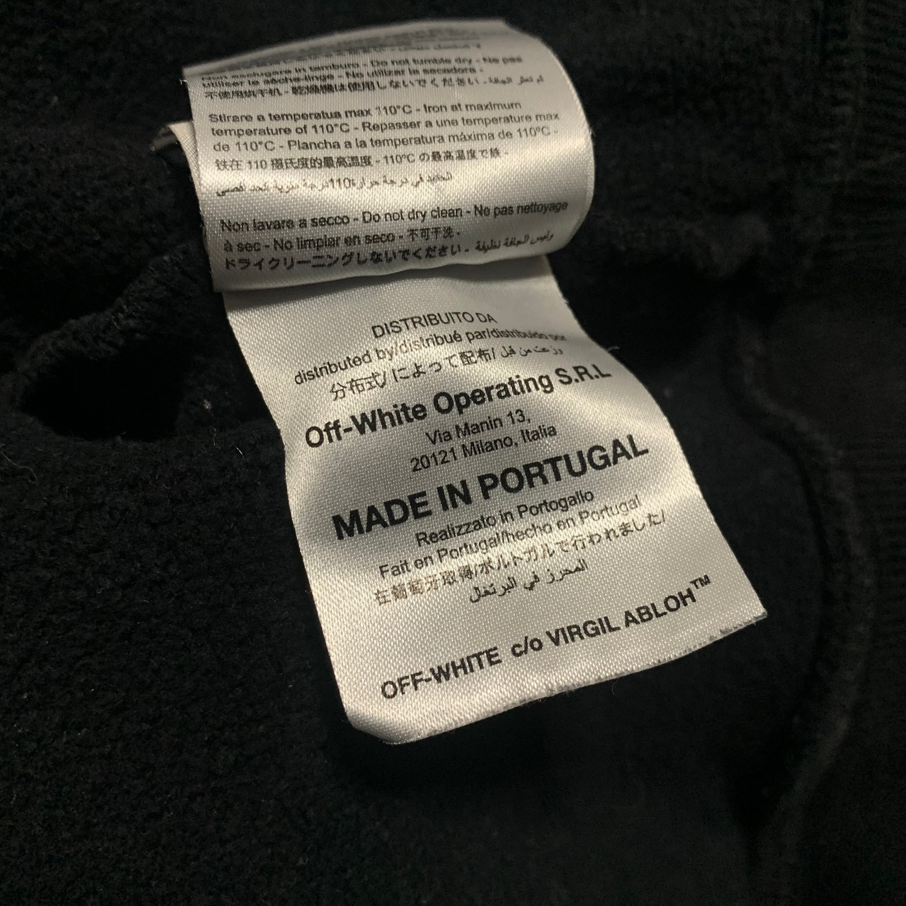 Off White Medium Wolf Sweatshirt Crewneck Black Virgil Abloh