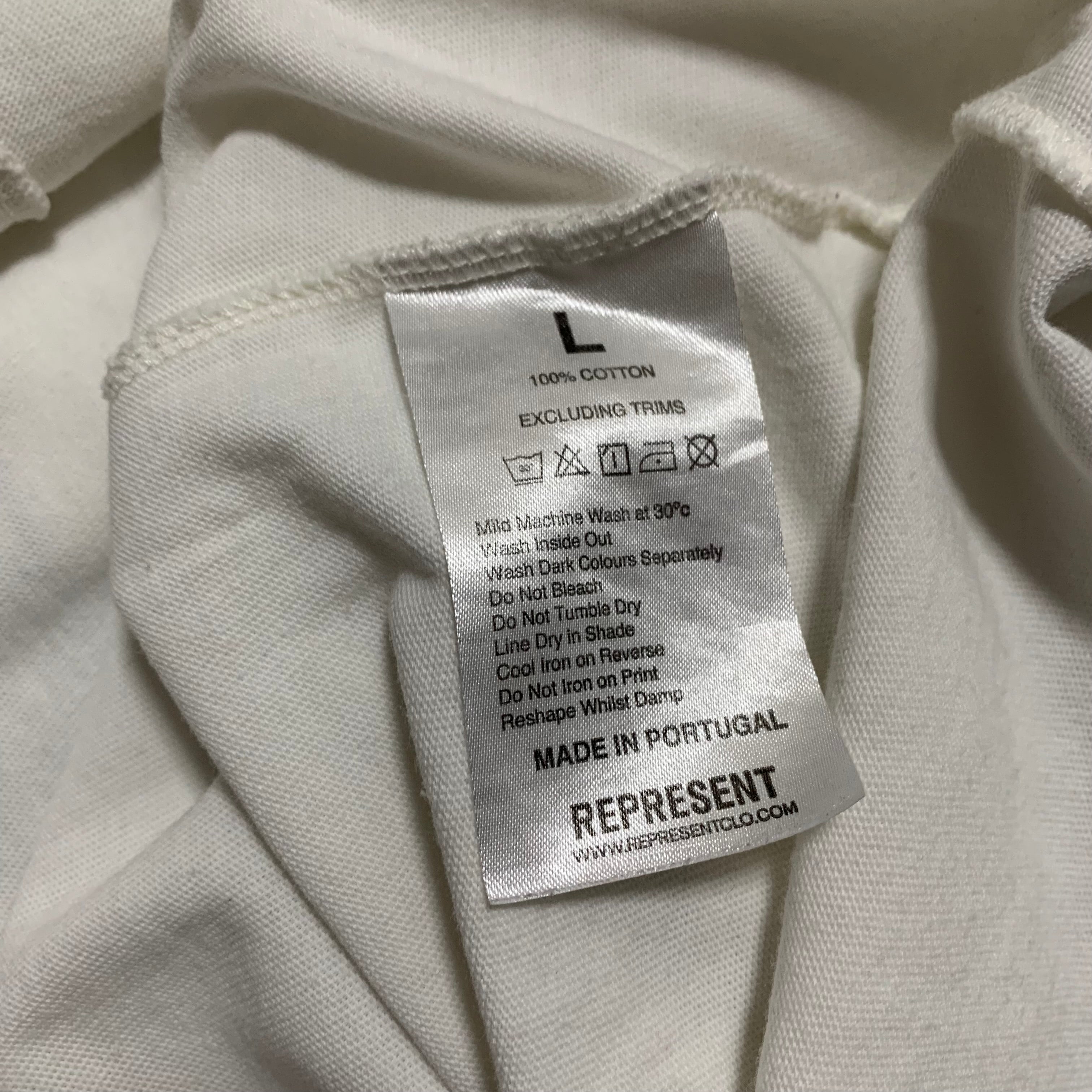 Represent Large StockX Bully Flat White Tee Limited Edition