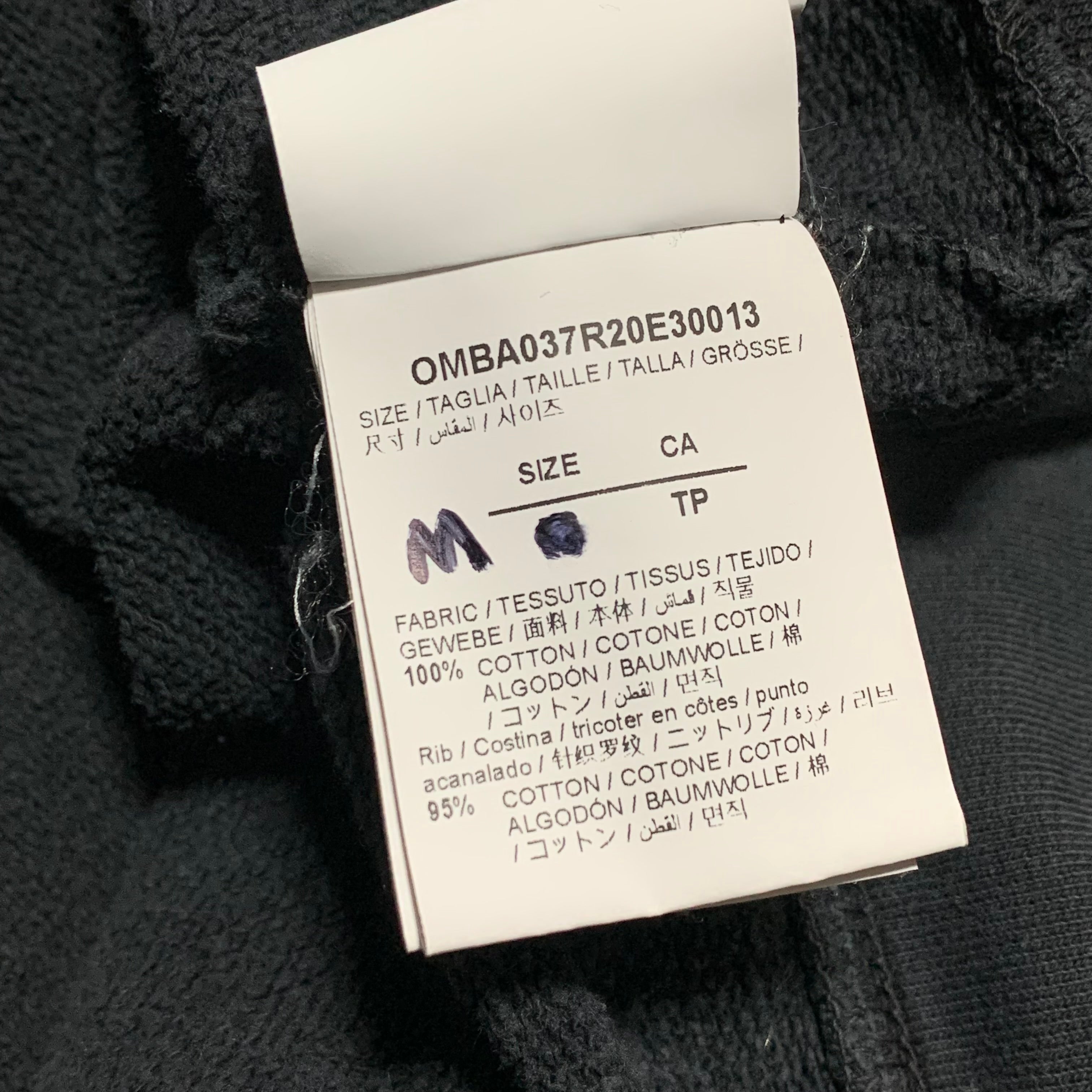 Off White Medium Hand Logo Off Black Sweatshirt Crewneck Virgil Abloh