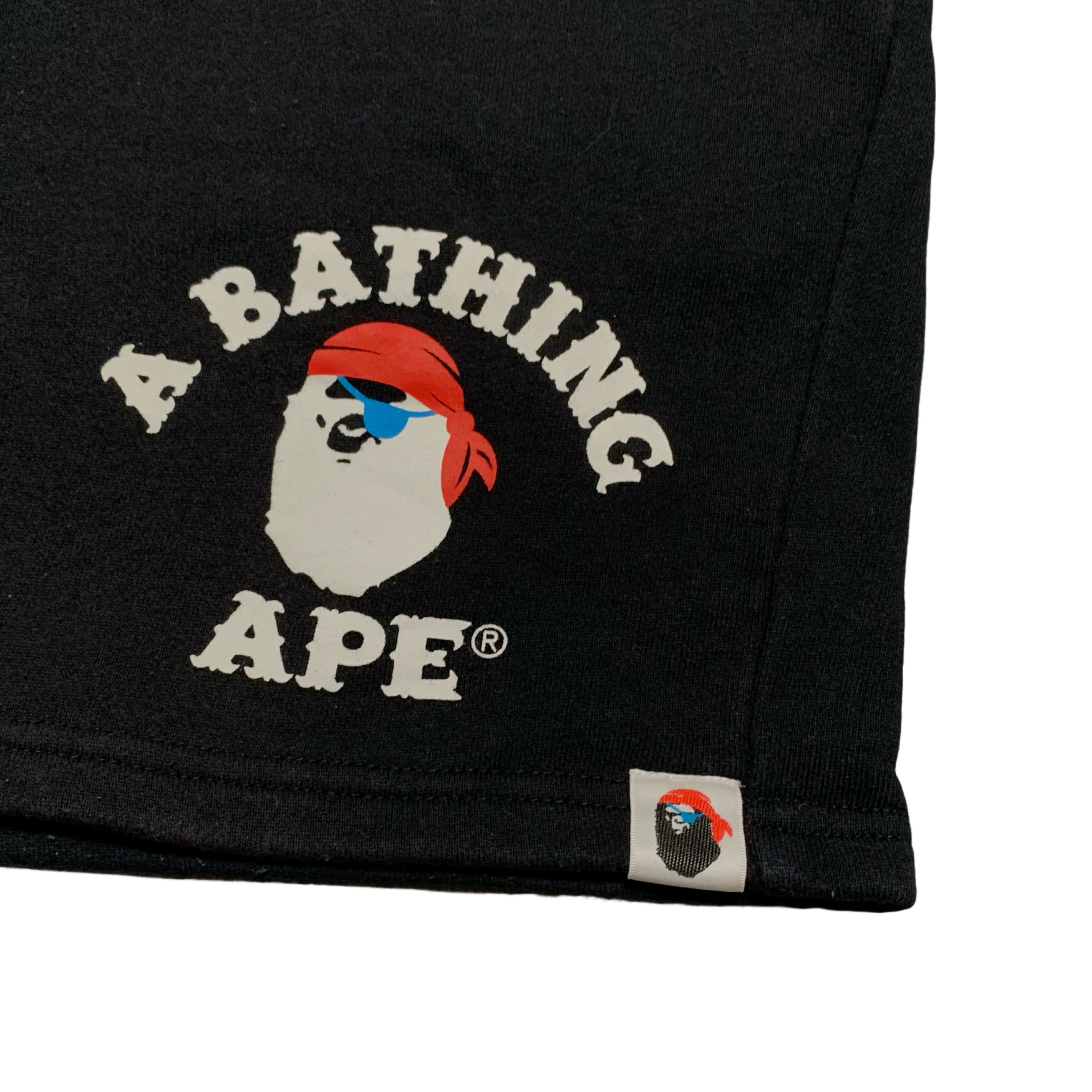 Bape Large Shorts Pirate Store Black Jogger Bottoms