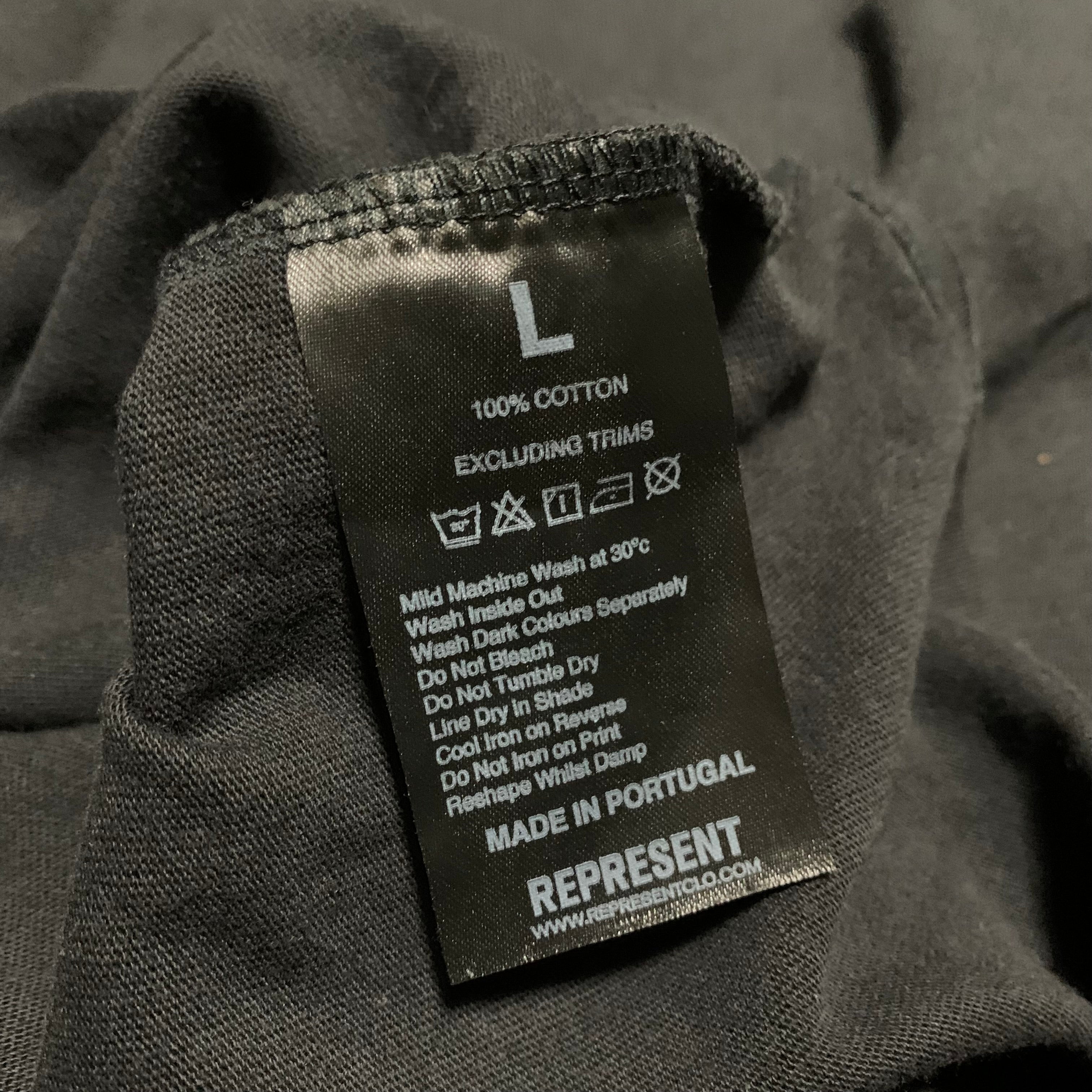 Represent Large Double Distilled Jet Black Tee