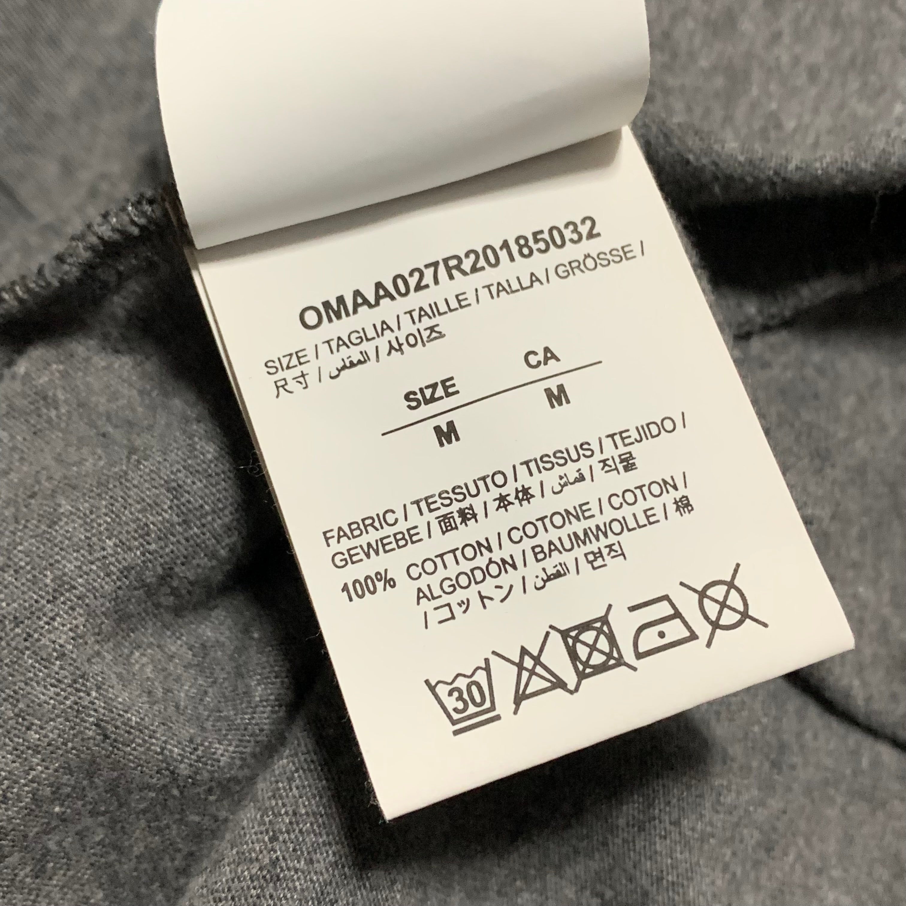 Off White Medium Arrows Graphic Grey Tee Virgil Abloh