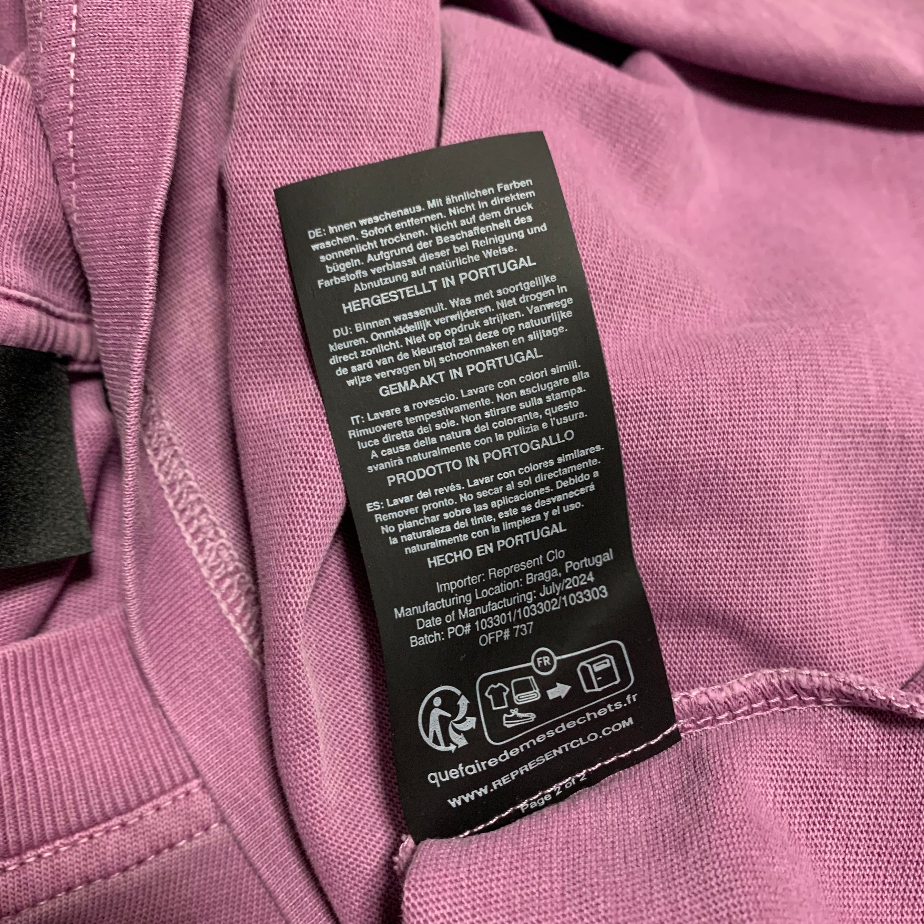 Represent Medium Owners Club Mid Purple Tee