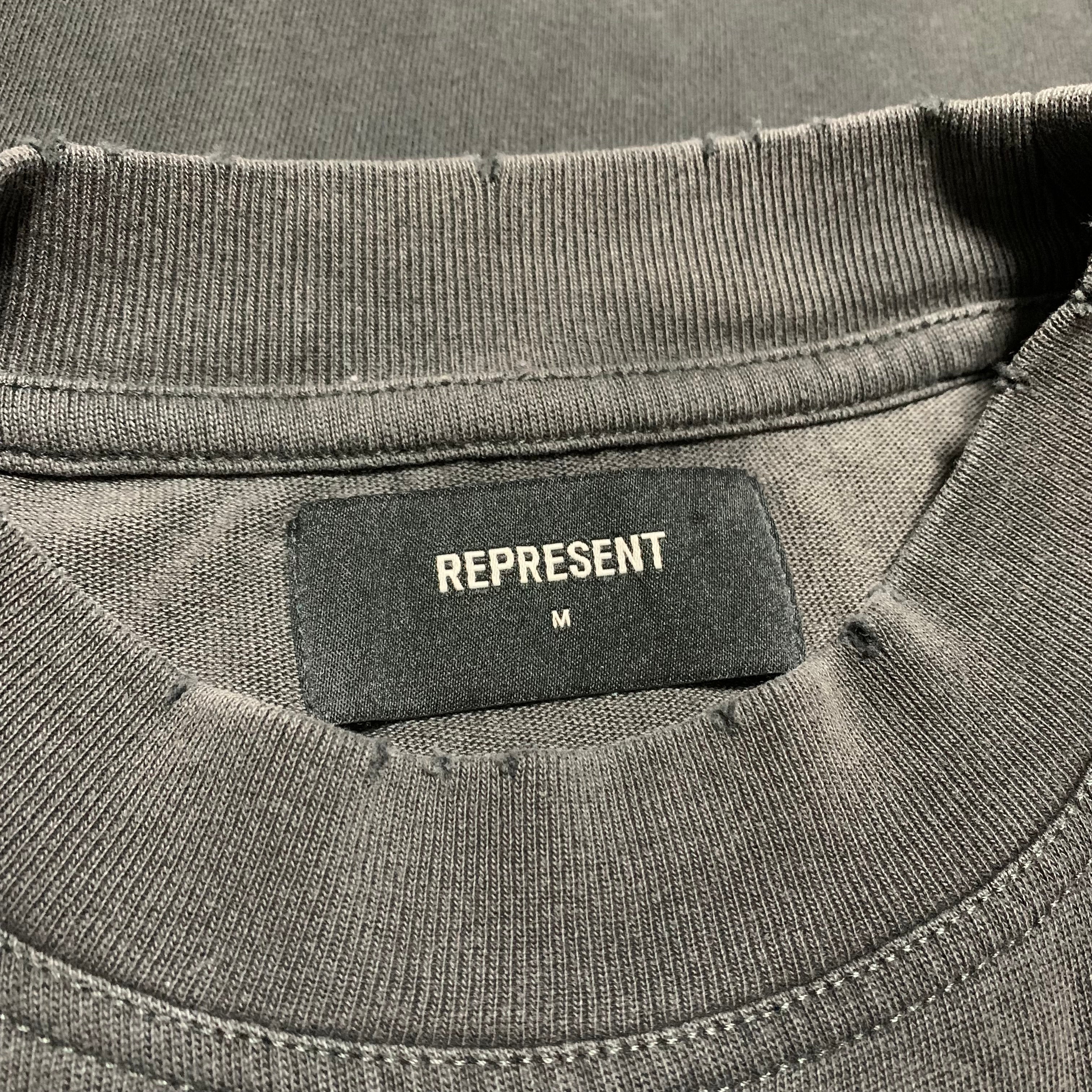 Represent Medium Shark Vintage Black Tee Only The Strong Survive