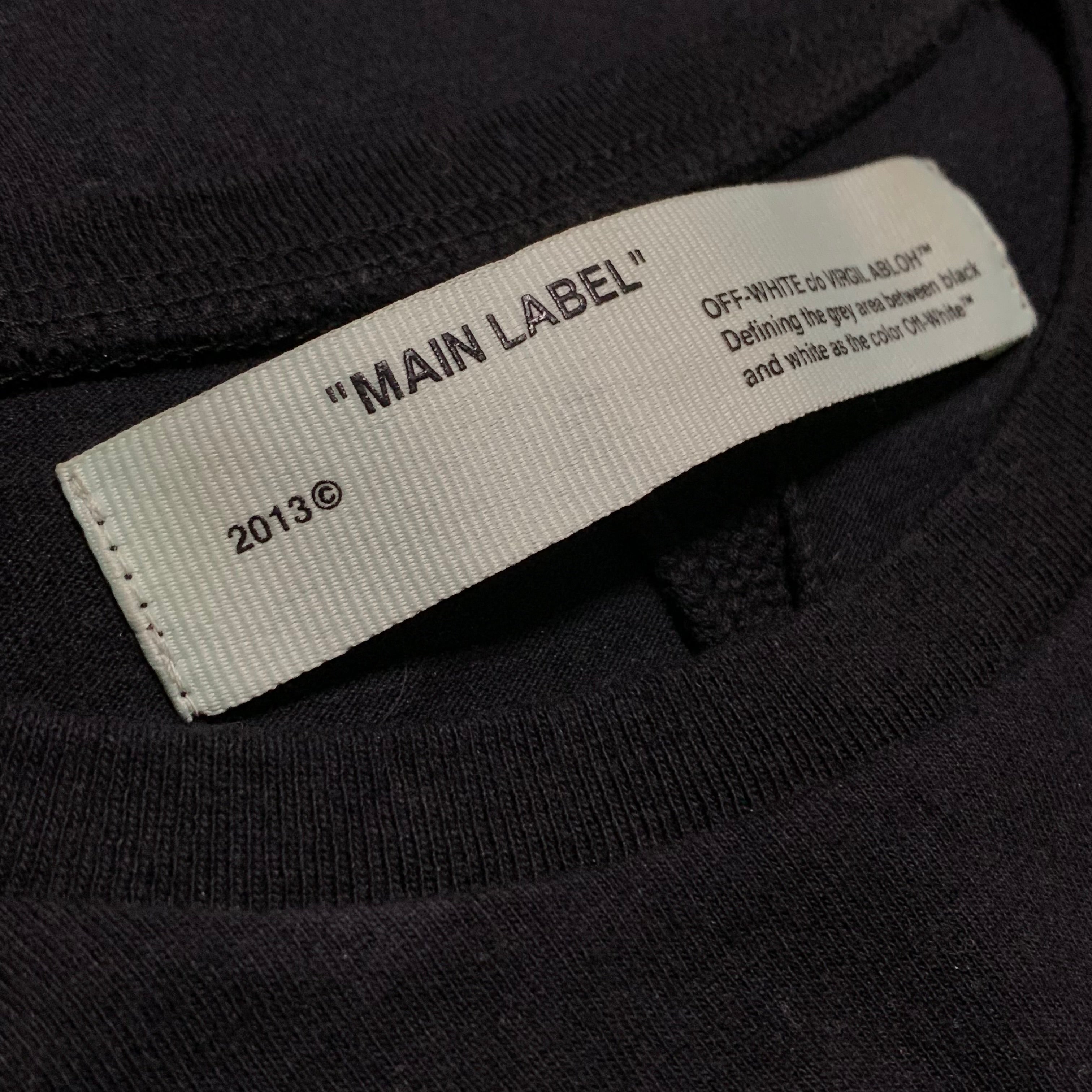 Off White Medium Graphic Black Tee Virgil Abloh