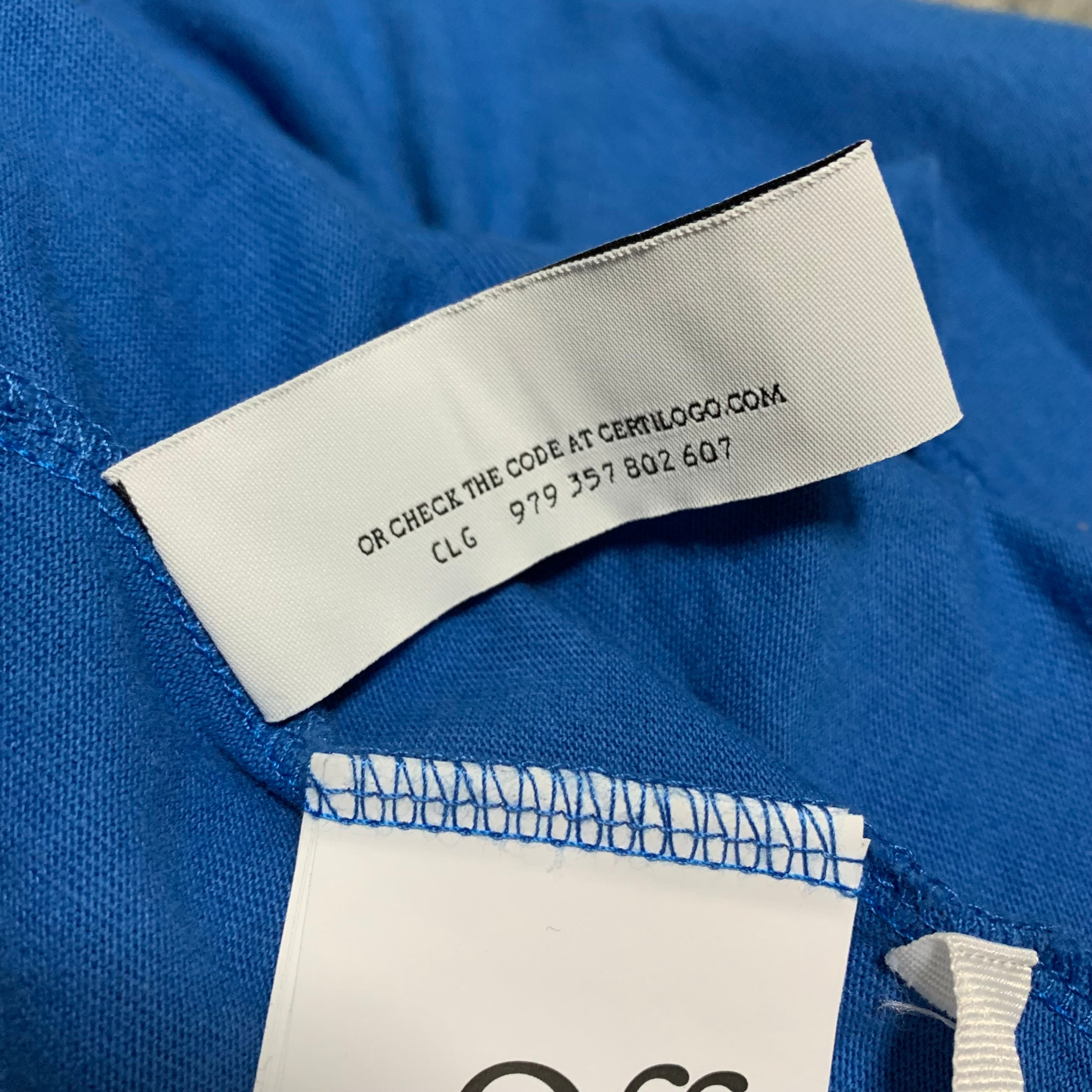 Off White XL Diag Tab Blue Tee Virgil Abloh