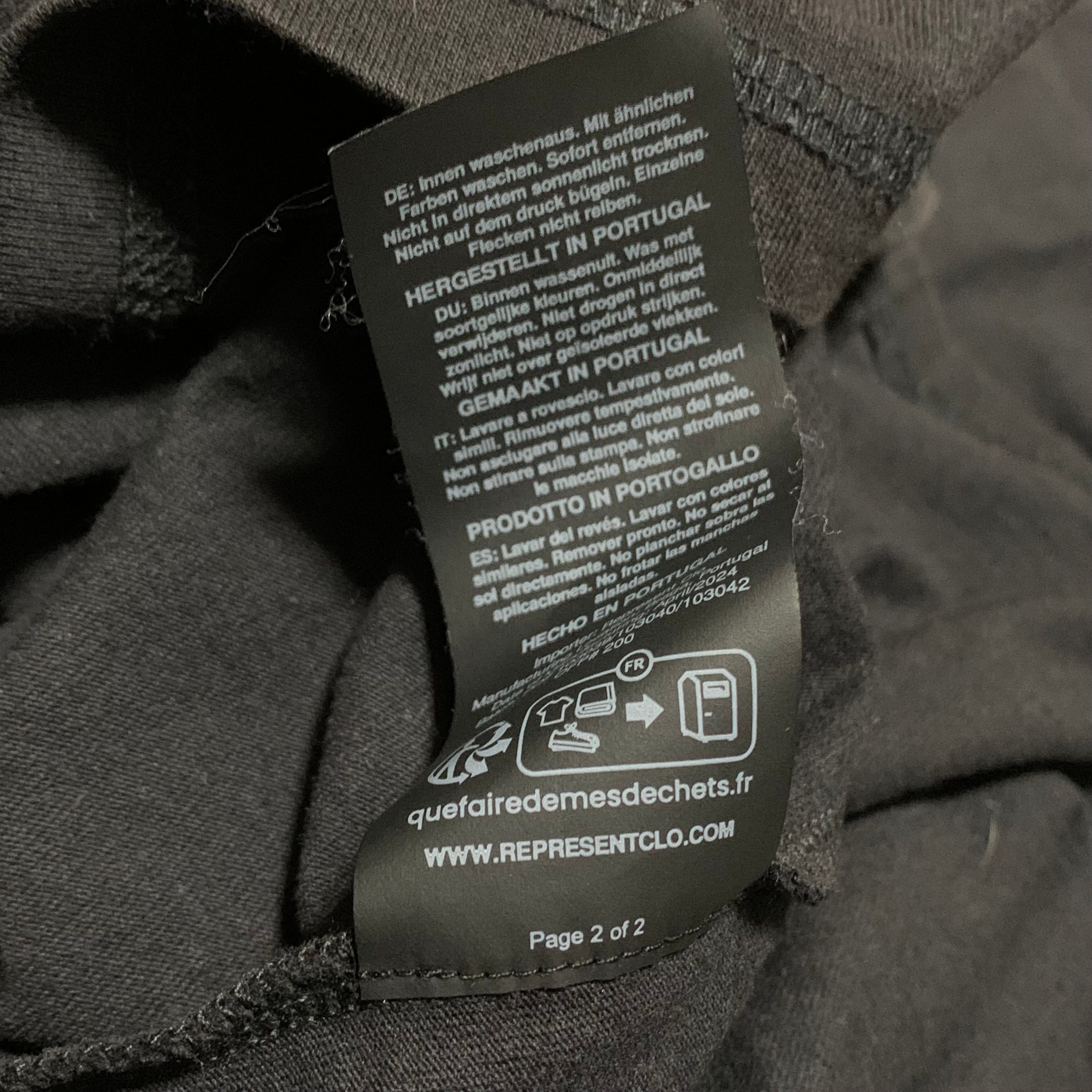 Represent XL Team 247 On The Shoulders Off Black Tee