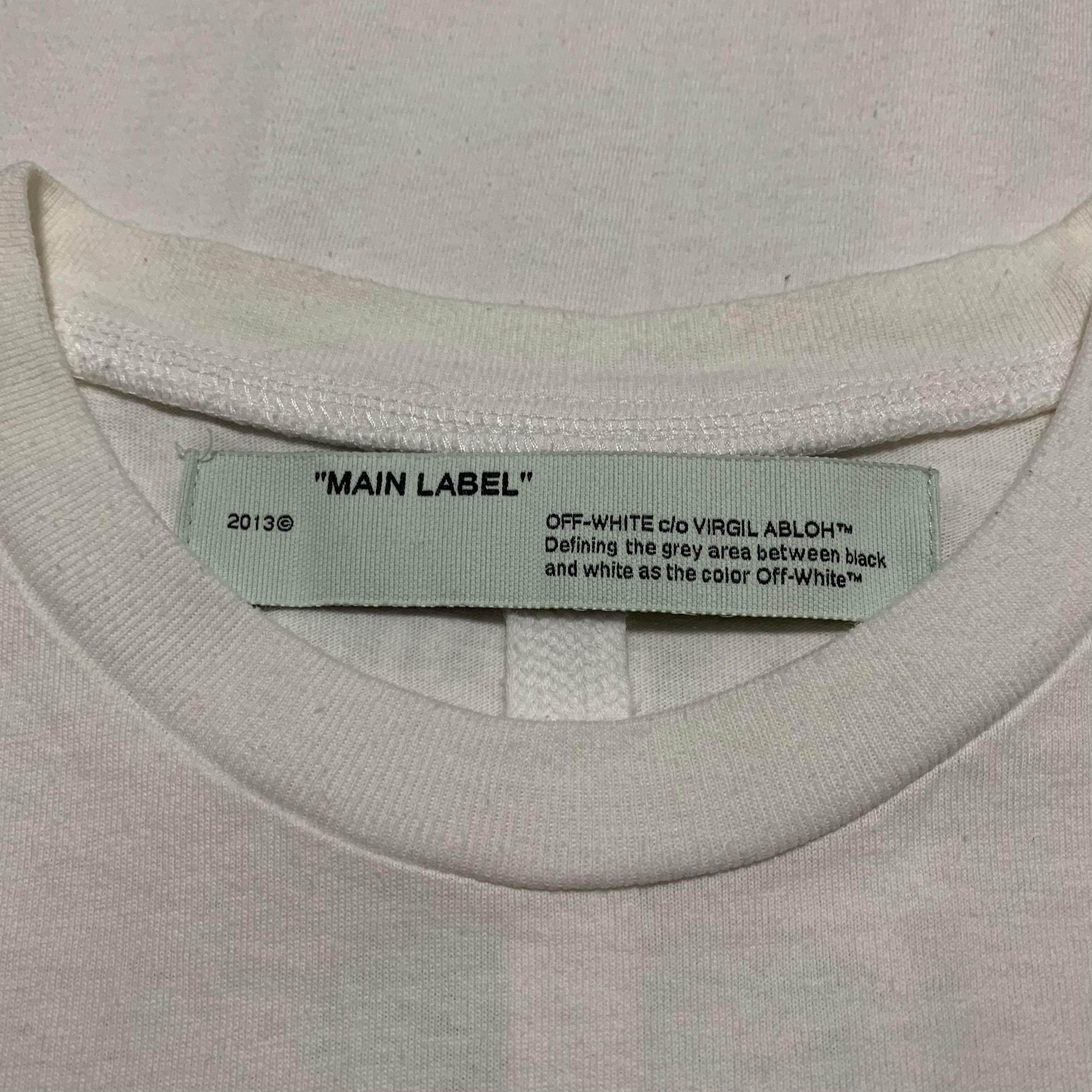 Off White Medium Ocean Debris White Tee Virgil Abloh