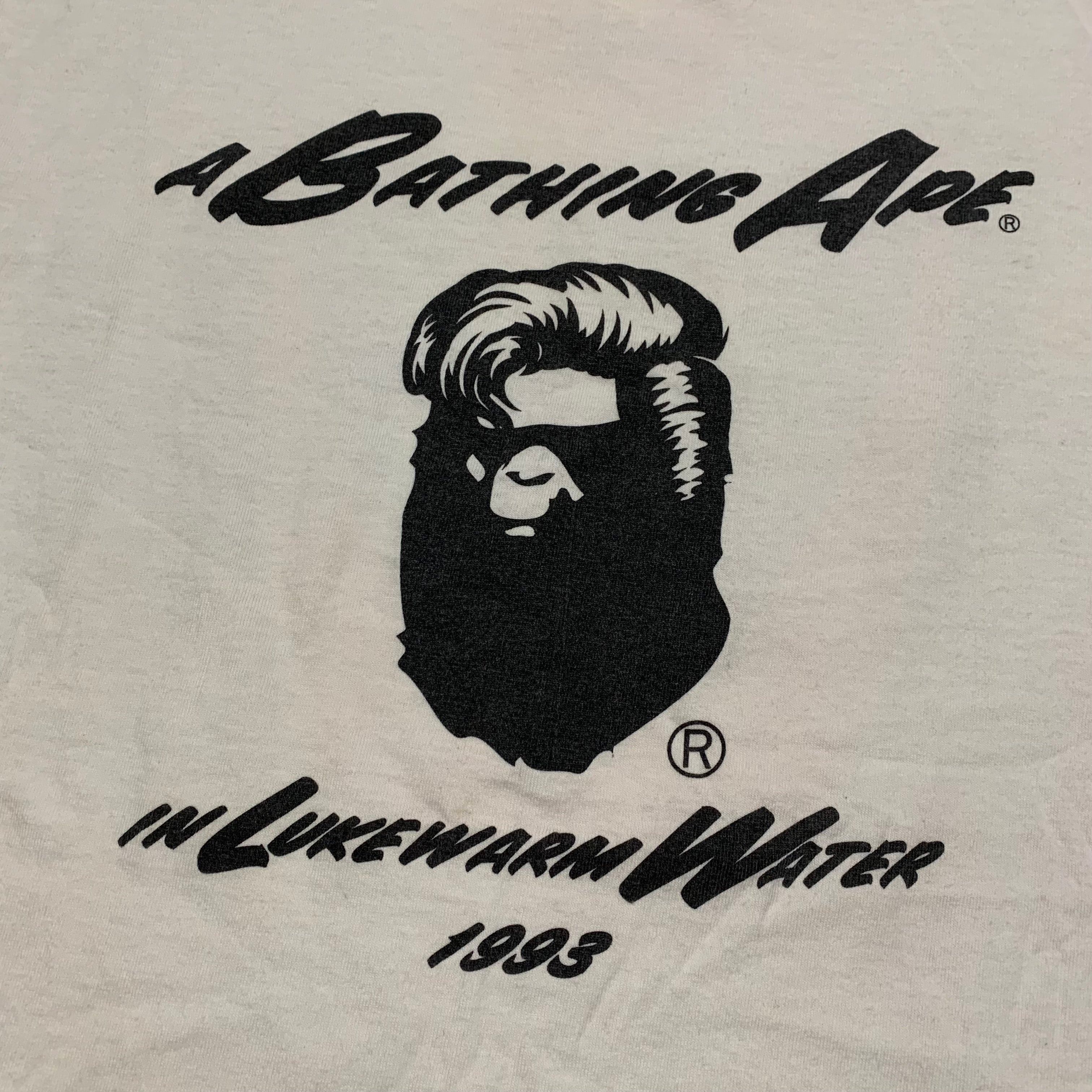 Bape Medium Graphic White Tee A Bathing Ape Lukewarm Water