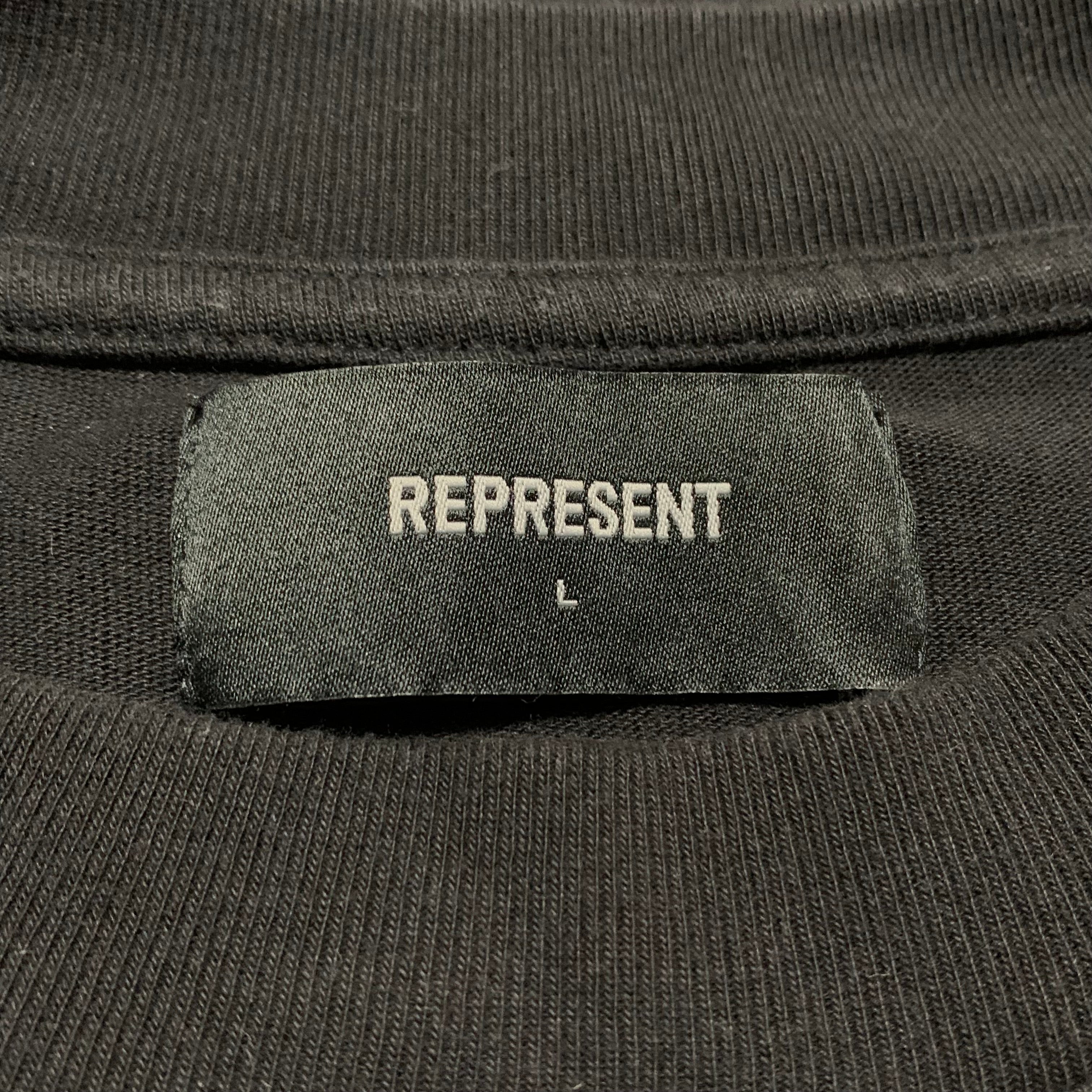 Represent Large Double Distilled Jet Black Tee