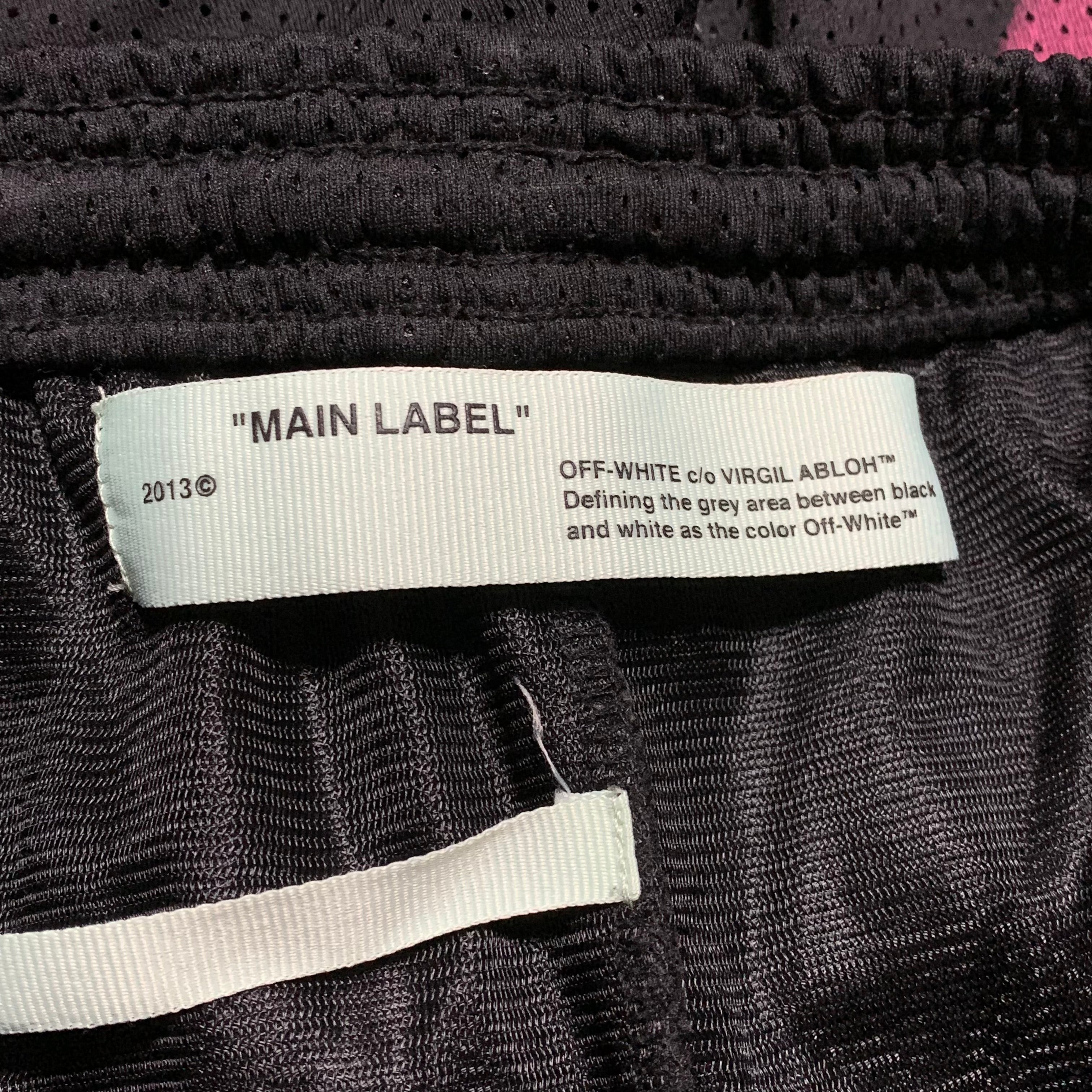 Off White Small Shorts Impressionism Black Mesh 99 Bottoms Virgil Abloh