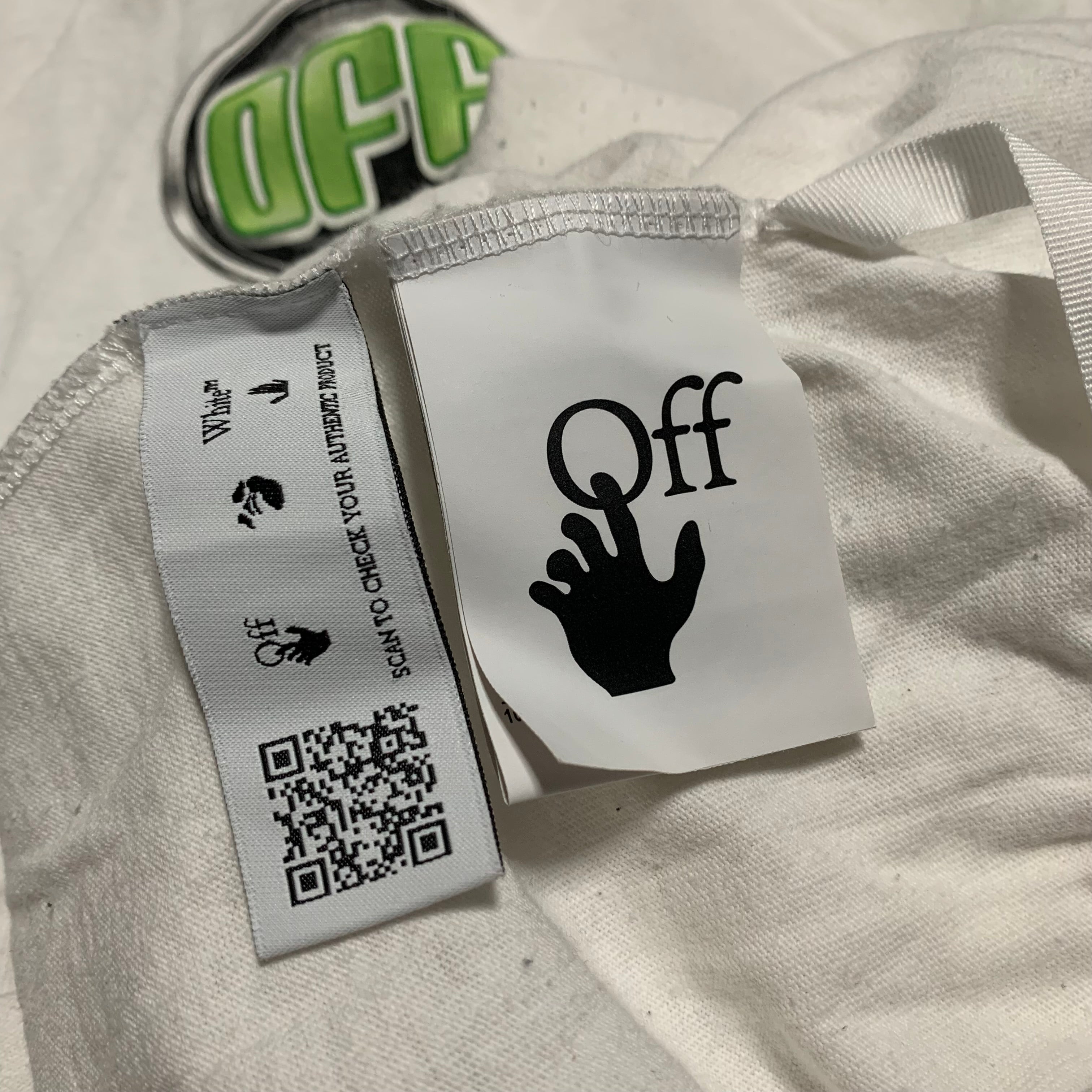 Off White XS Weed Graphic White Tee Virgil Abloh