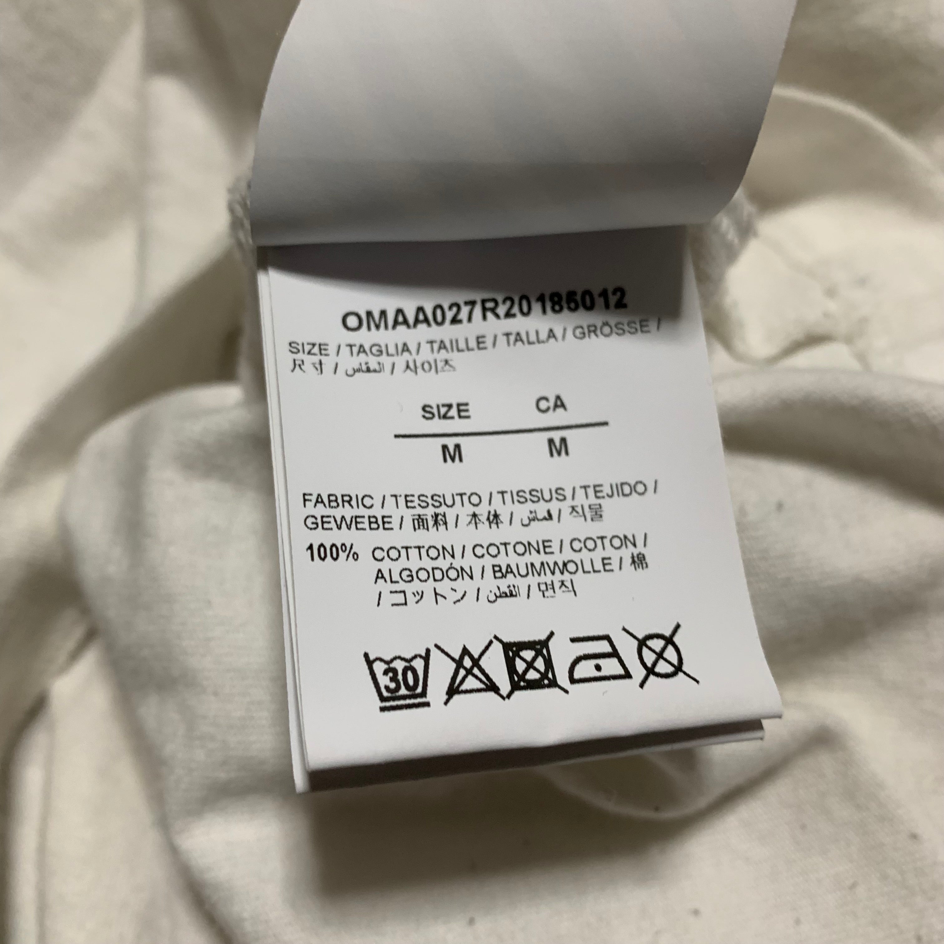 Off White Medium Golden Ratio Arrows White Tee Virgil Abloh 2020