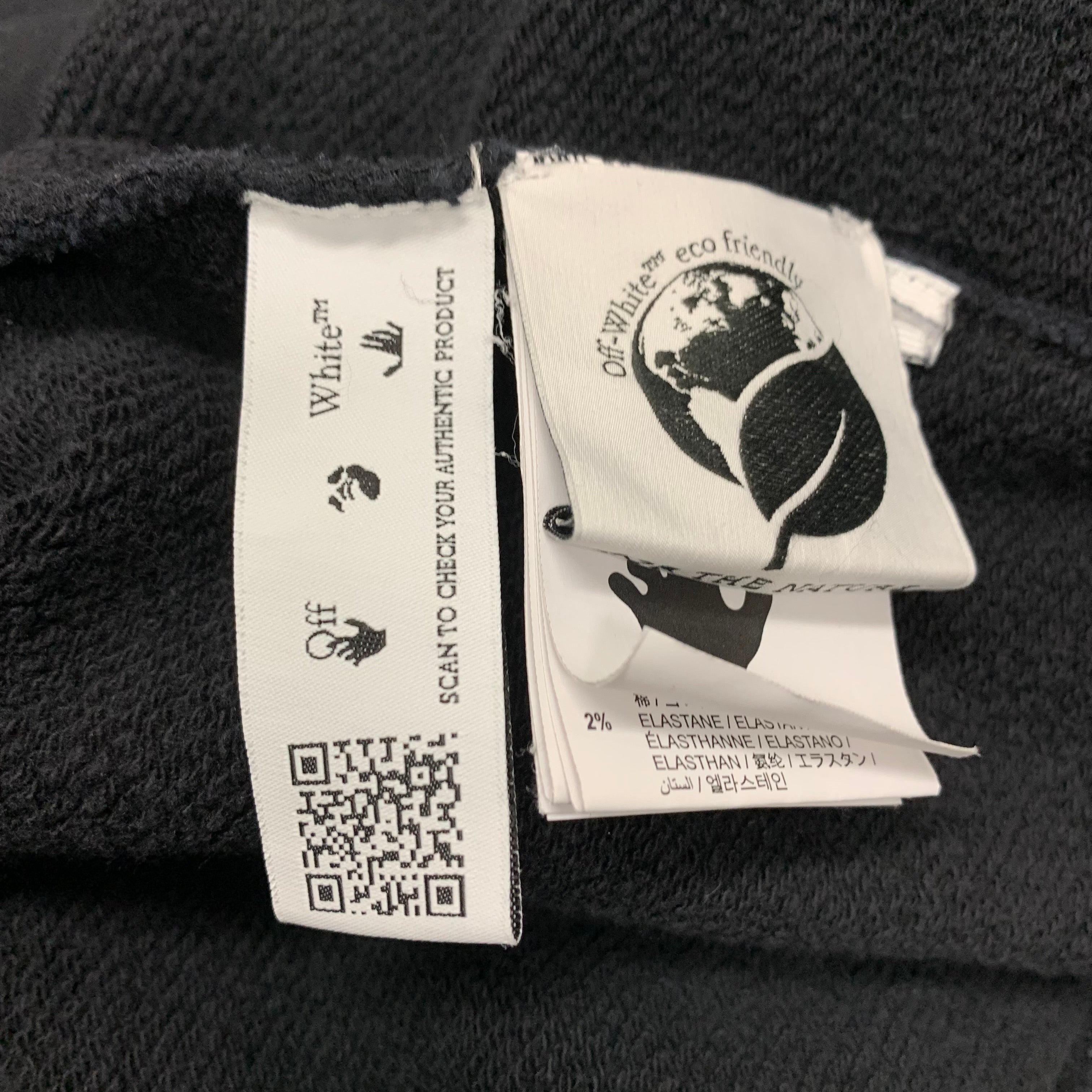 Off White Small Sweatshirt Paint Arrows Black Crewneck Virgil Abloh