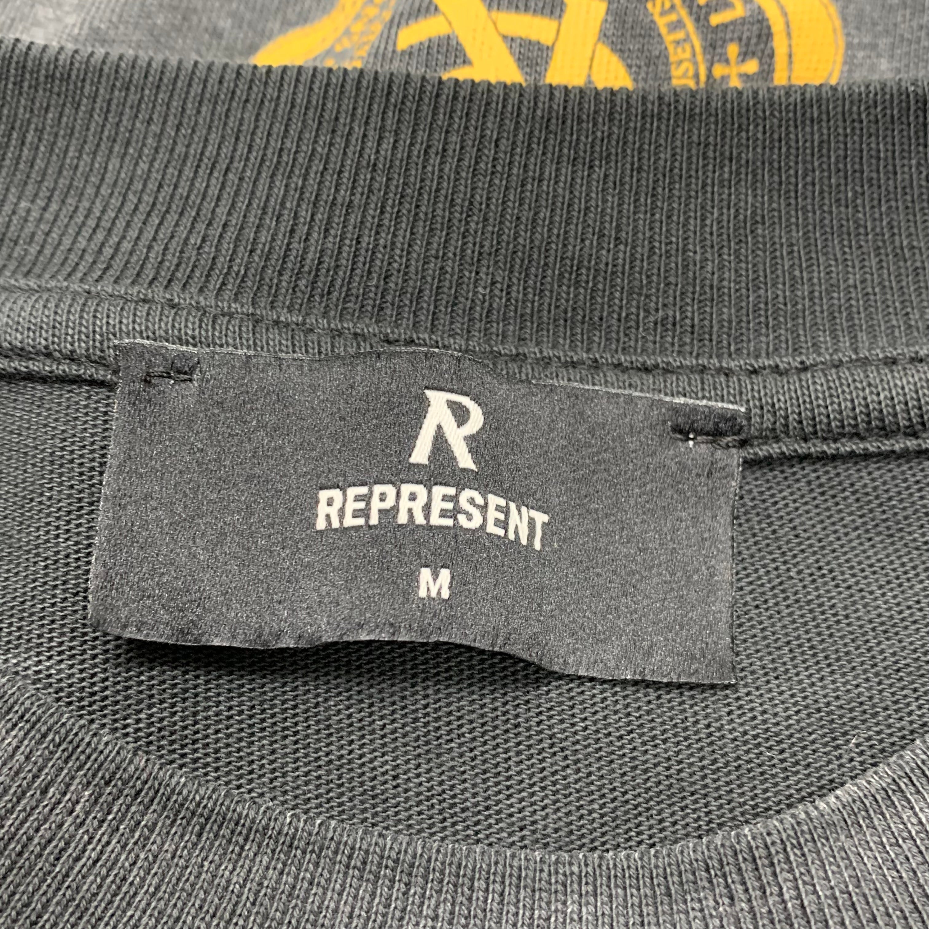 Represent Medium Tee Concepts League Championships Stained Black T-Shirt (Sample)