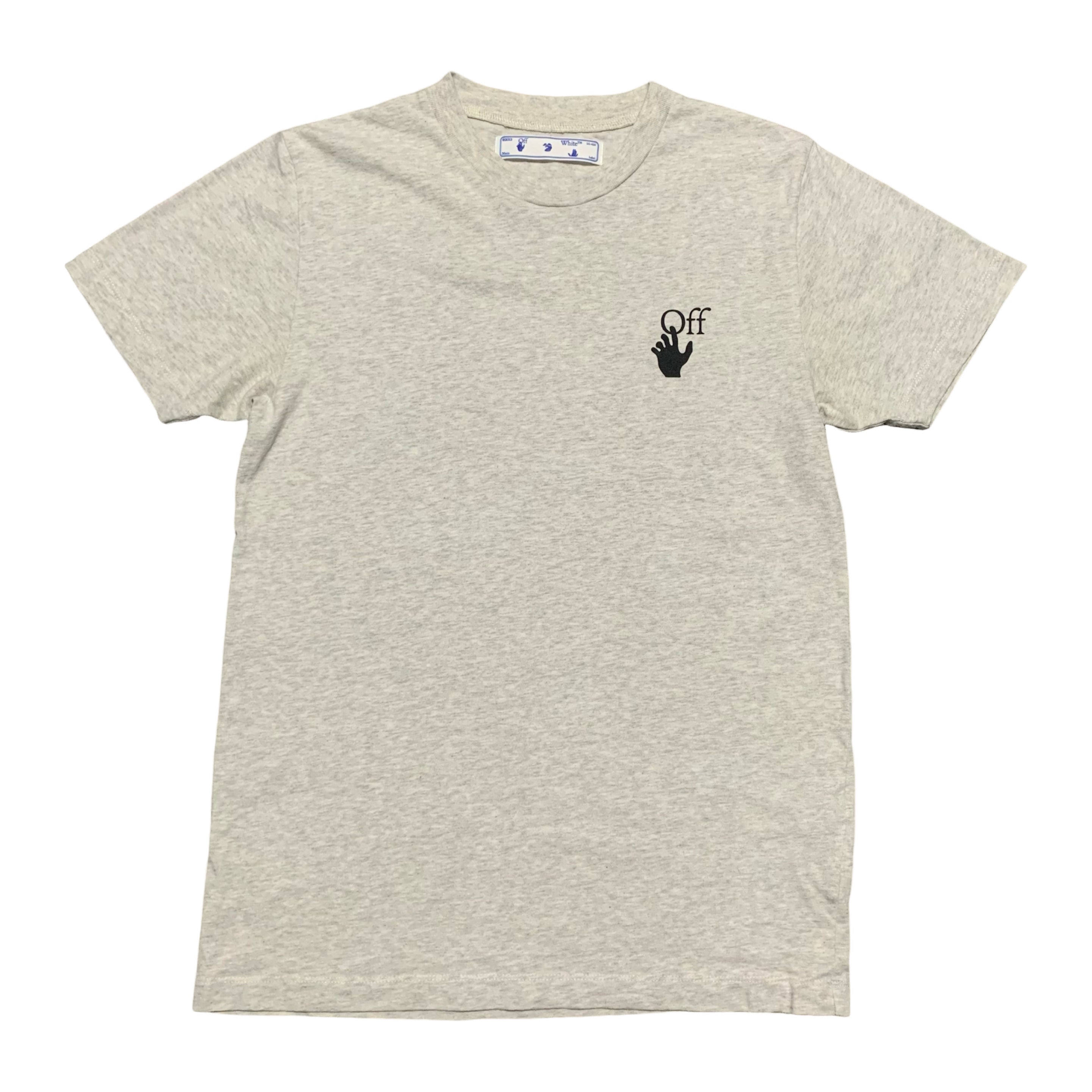 Off White Small Hand Shake Arrows Grey Tee Virgil Abloh