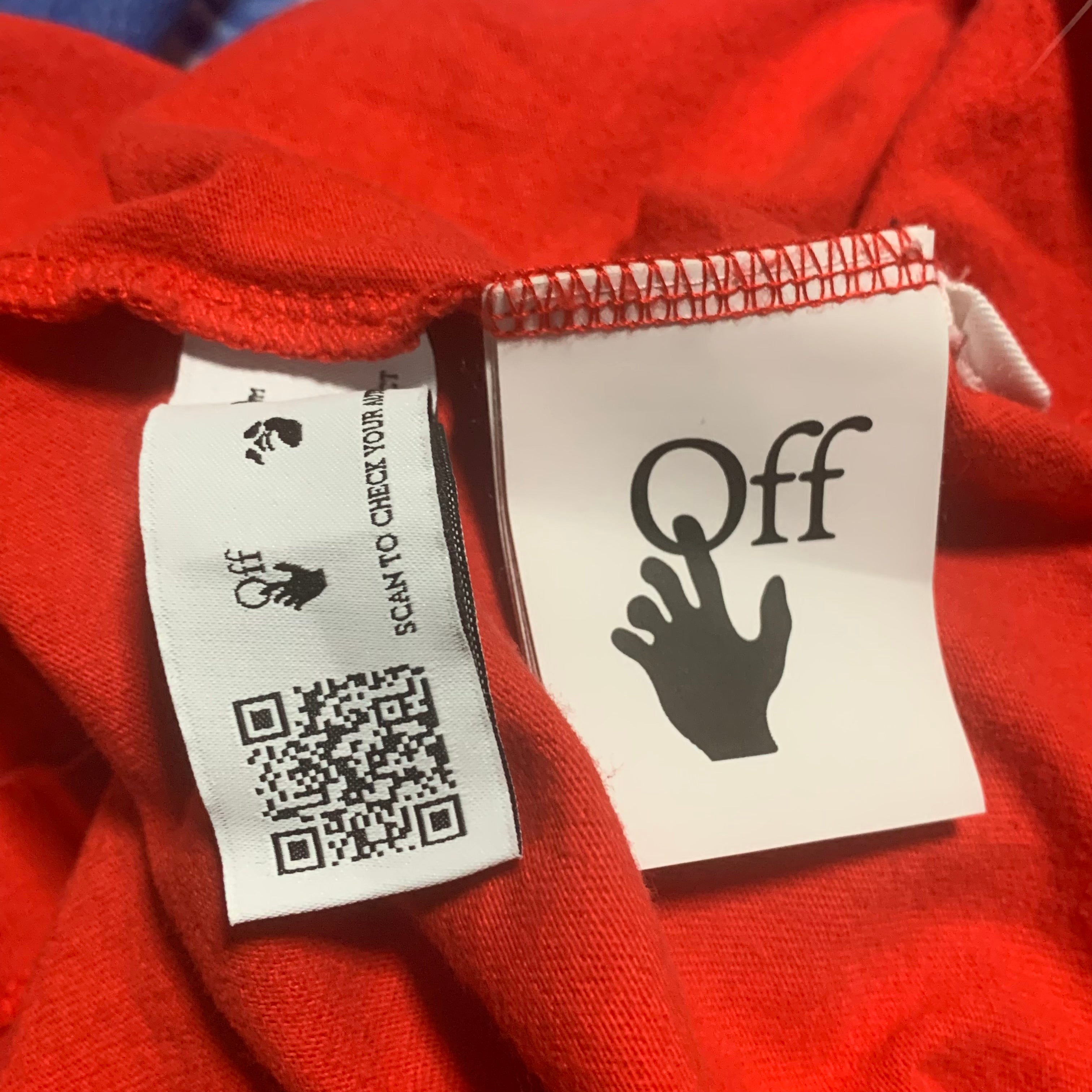 Off White Small Mona Lisa Arrows Red Tee Virgil Abloh