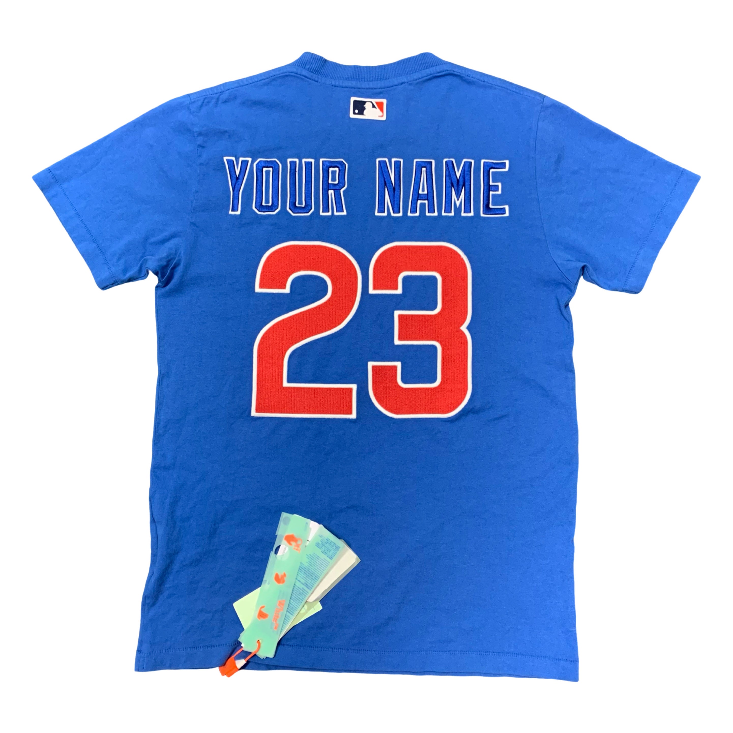 Off White Small Tee MLB Chicago Cubs Blue T-Shirt Virgil Abloh