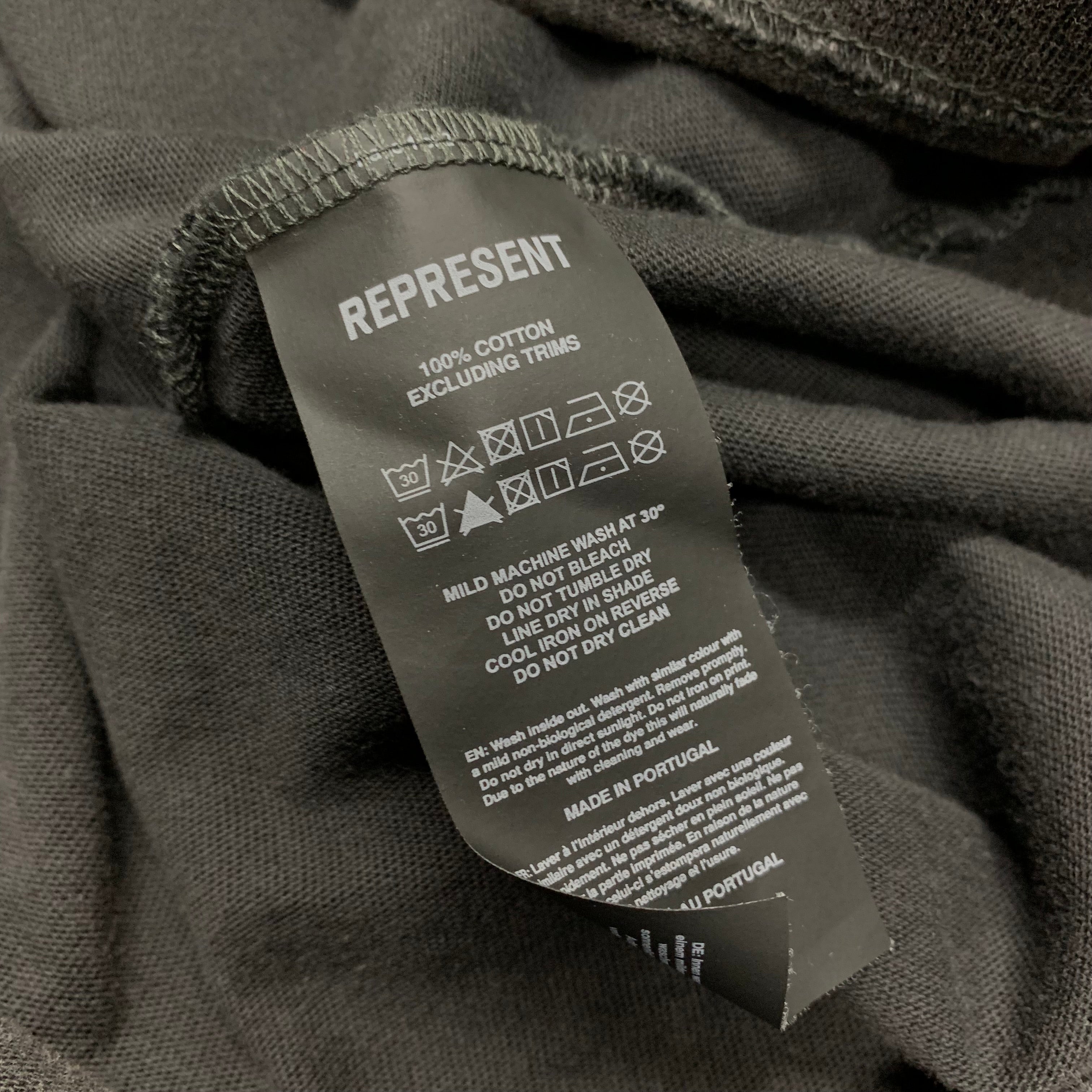 Represent Medium Tee Marias Logo 20th Anniversary Stained Black T-Shirt