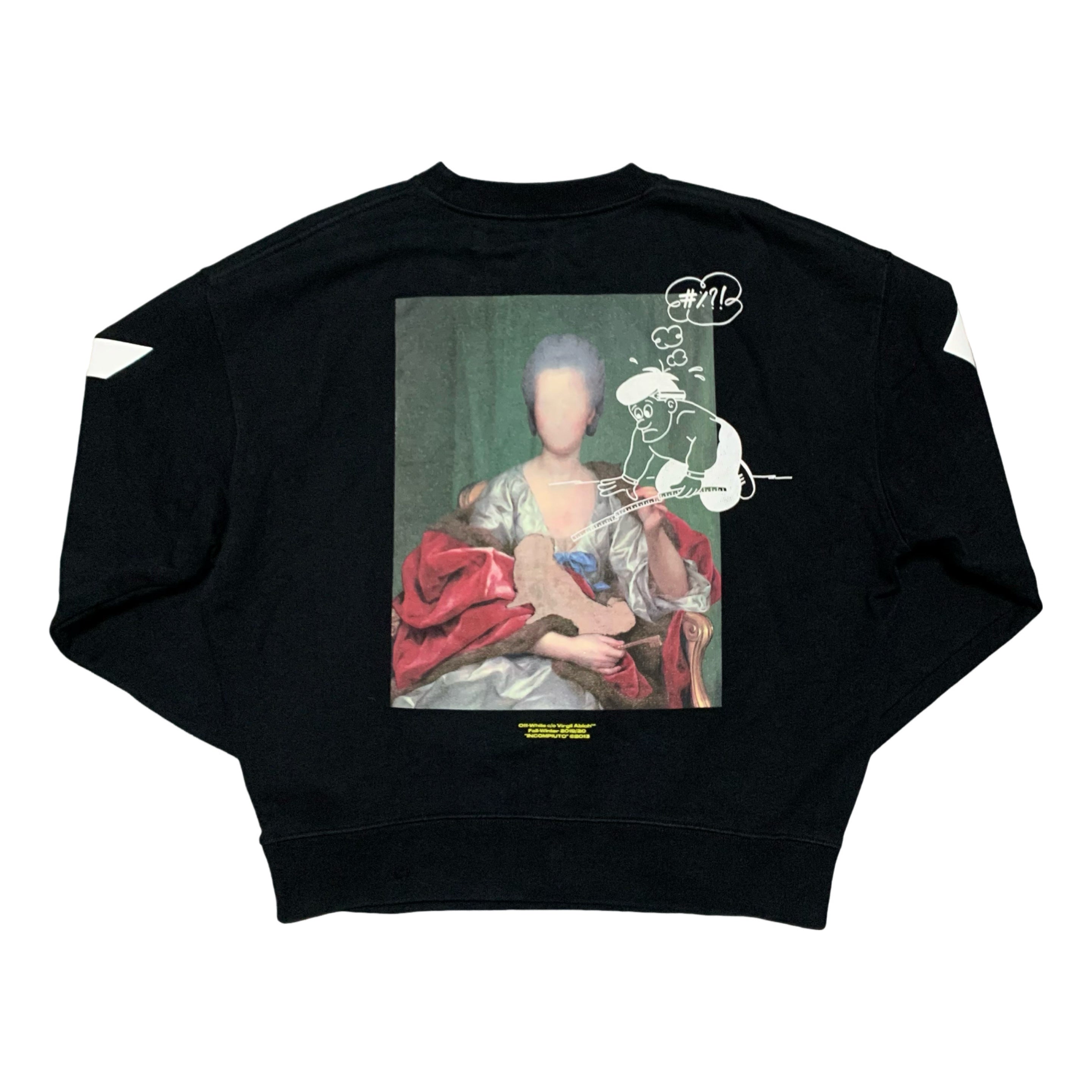 Off White Medium Mariana De Silva Black Sweatshirt Crewneck Virgil Abloh