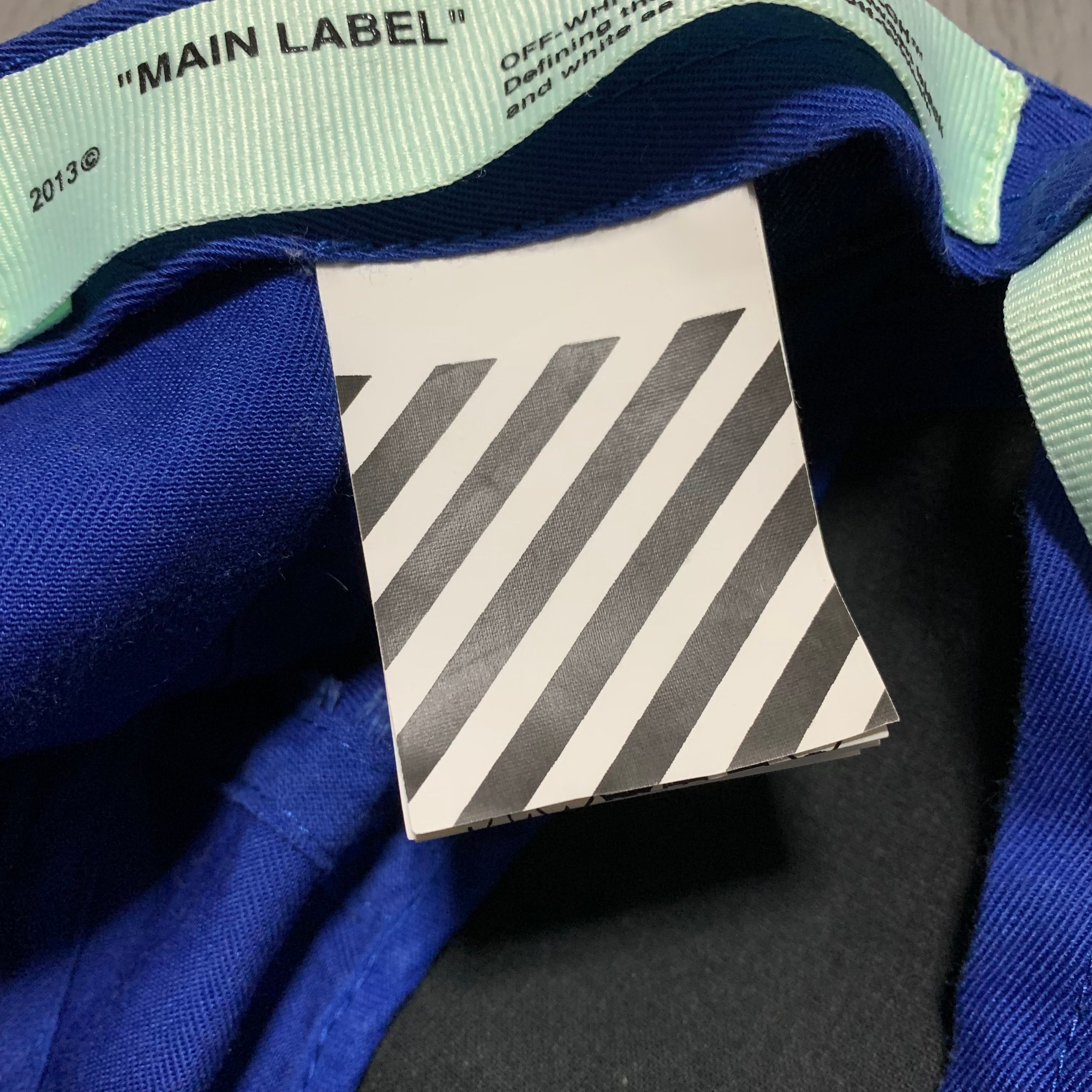 Off White Cap Blue Off Logo Hat Virgil Abloh