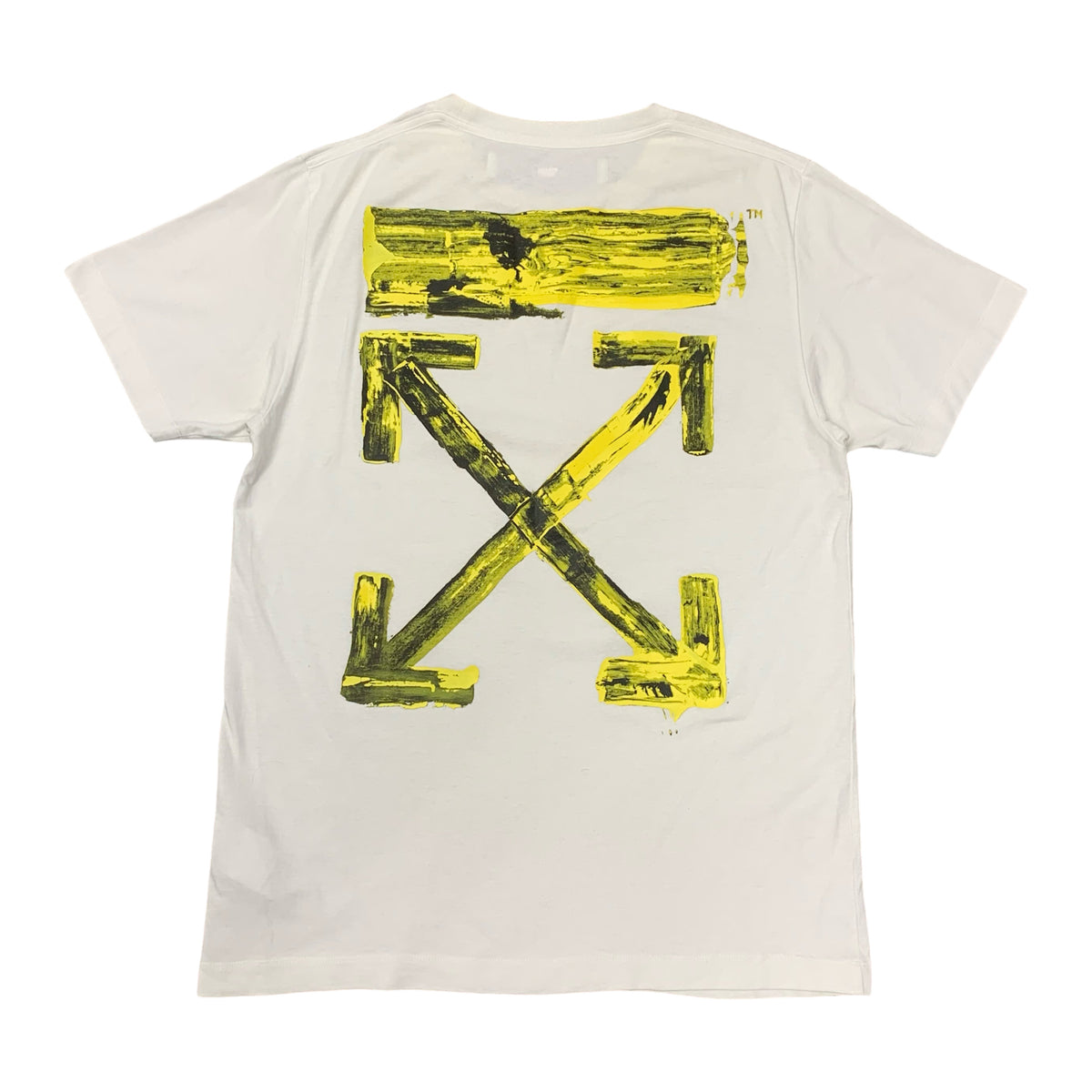 Off White Large Tee Acrylic Arrows White T-Shirt Virgil Abloh