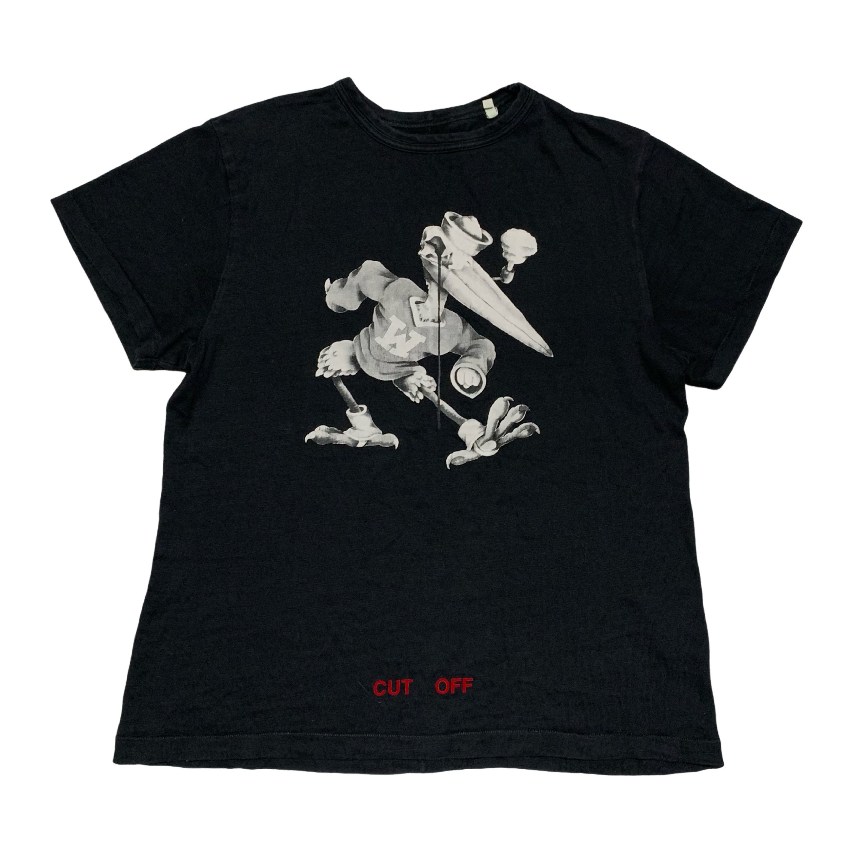 Off White Small Othello's Stork Black Tee Cut Off Virgil Abloh