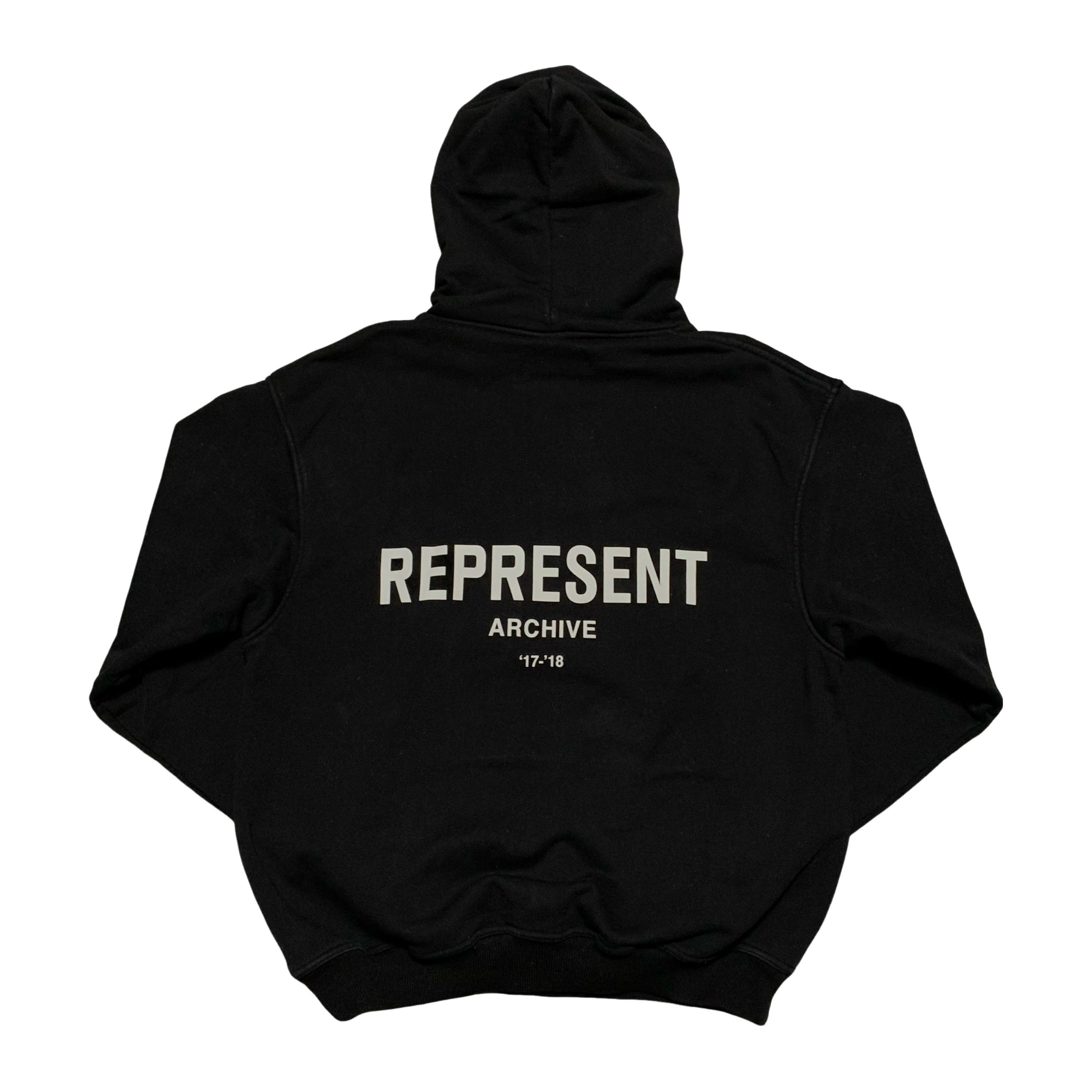 Represent Medium British Archive Graphic Black Hoodie
