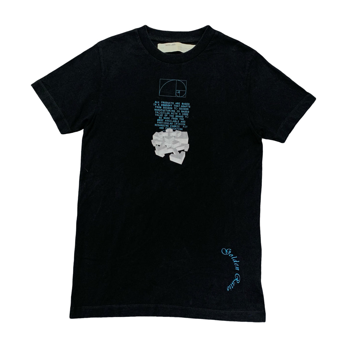Off White XS Tee Dripping Arrows Black T-Shirt Virgil Abloh