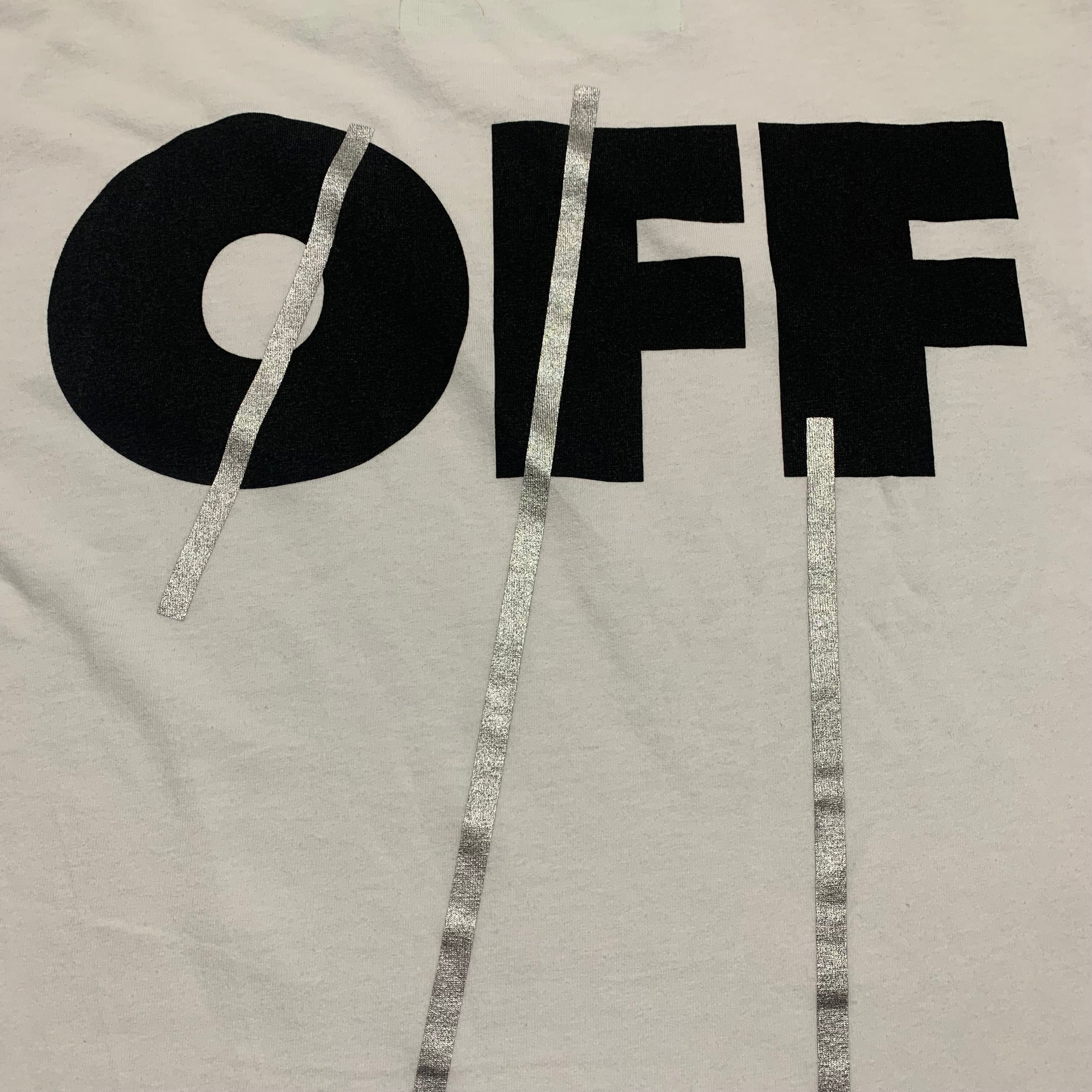 Off White XS Silver White Tee Virgil Abloh