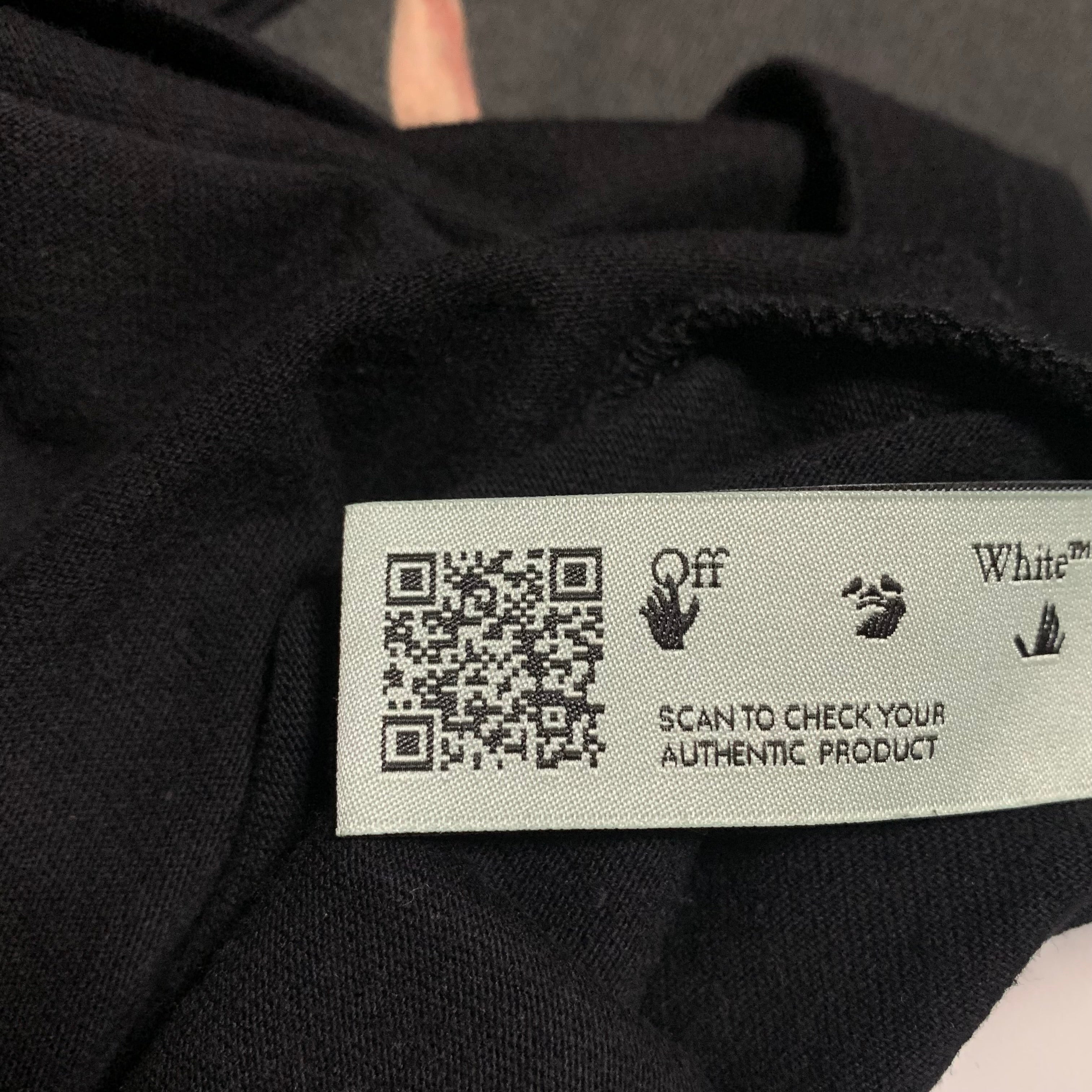 Off White Medium Pascal Arrows Black Tee Virgil Abloh Skeleton