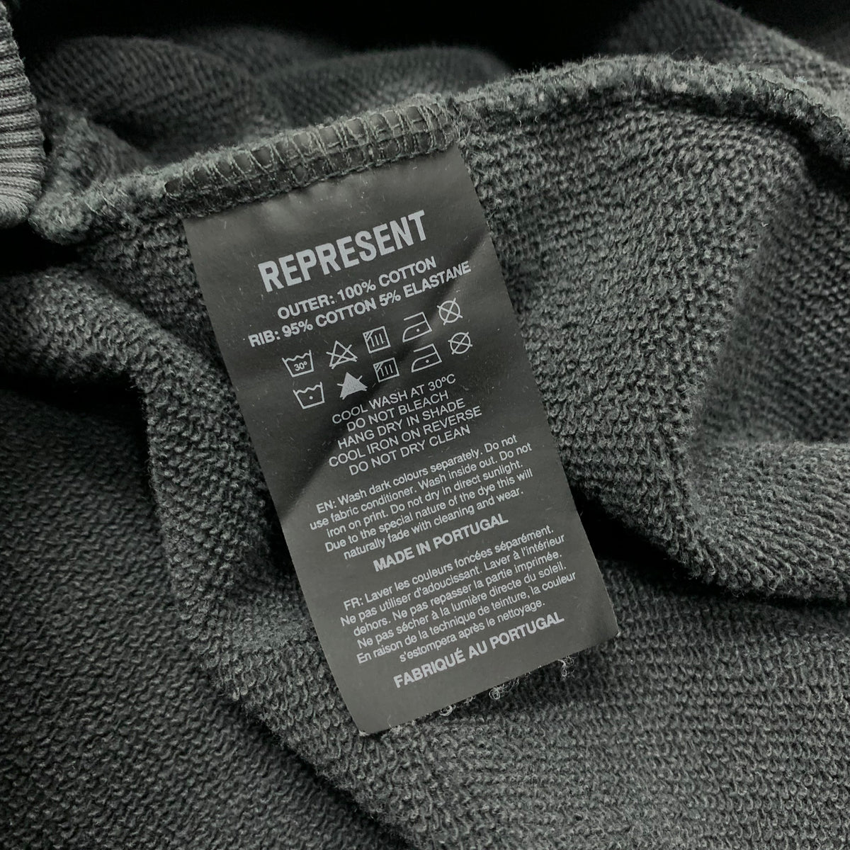 Represent XXS Hoodie Thoroughbred Dog Vintage Black Hoodie