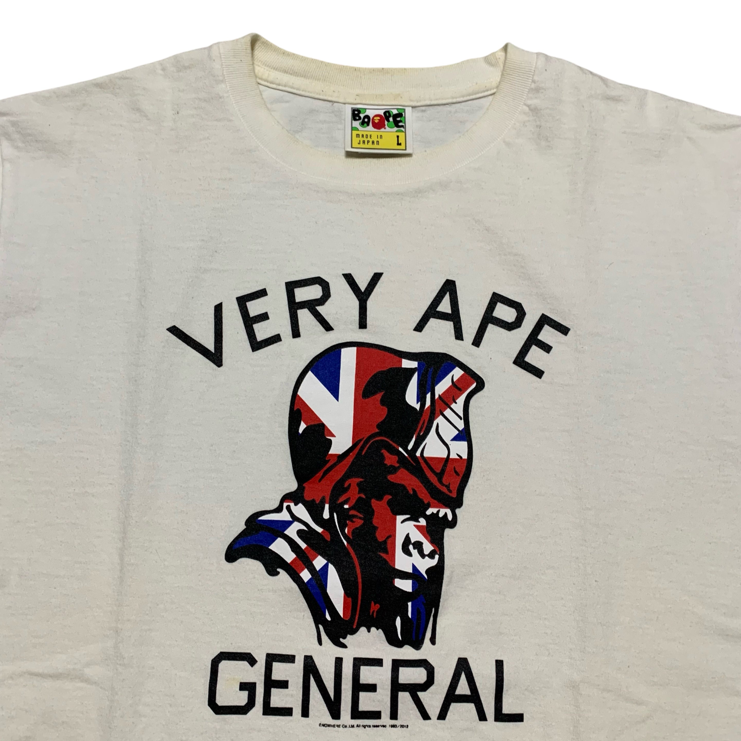 Bape Large Very Ape General White Tee London Exclusive 2012