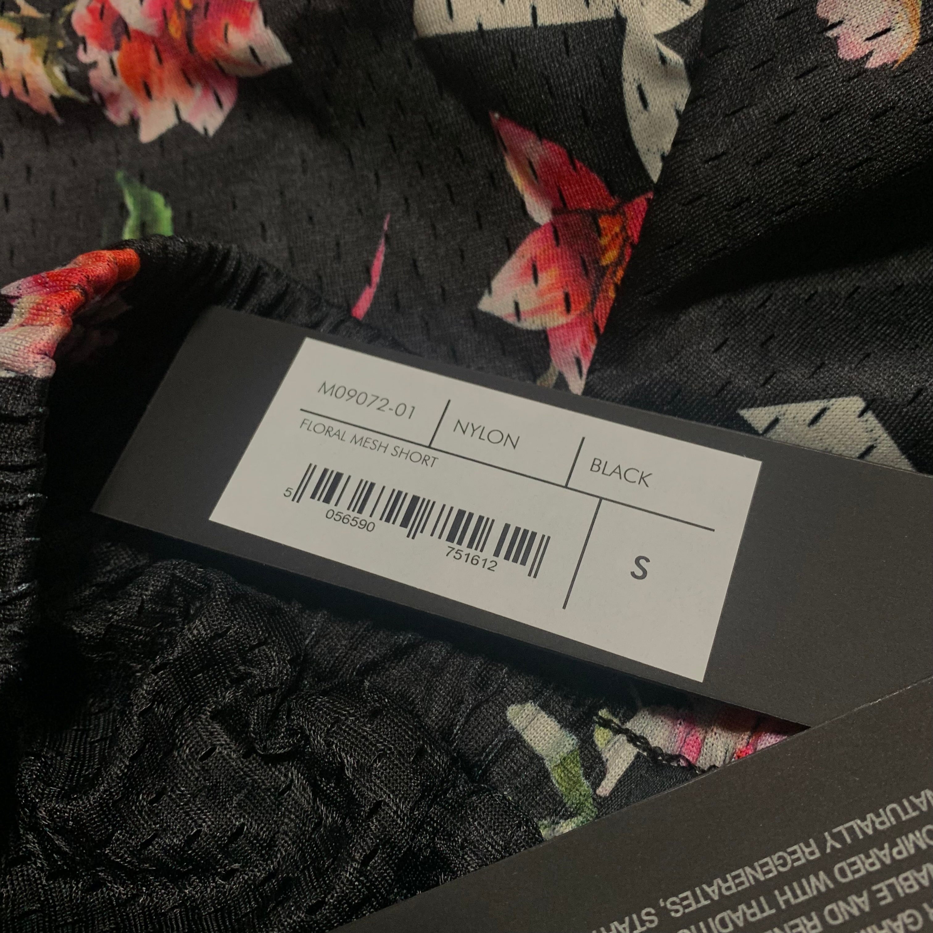 Represent Small Shorts Floral Mesh Black Shorts