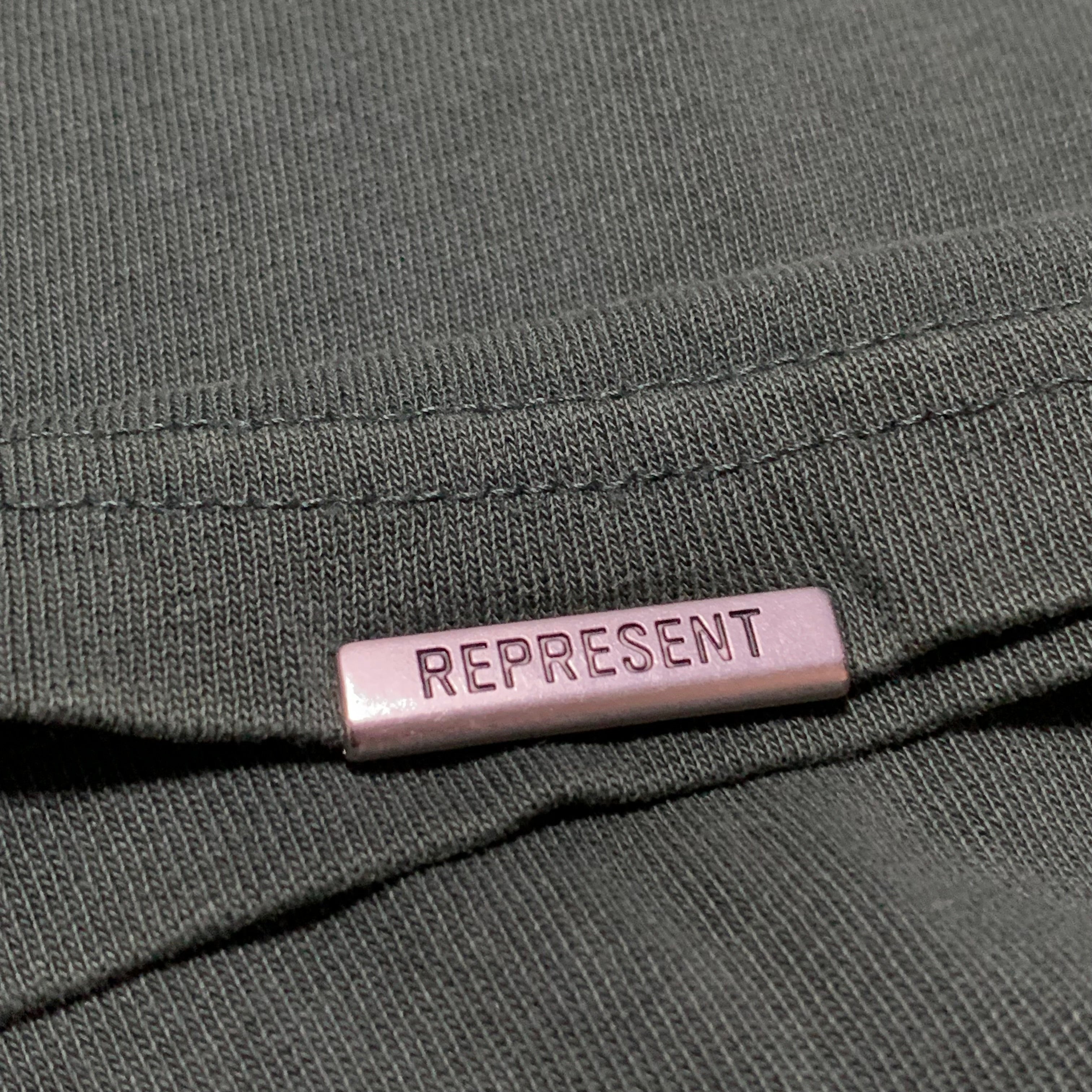 Represent Small Mascot Green Pocket Tee