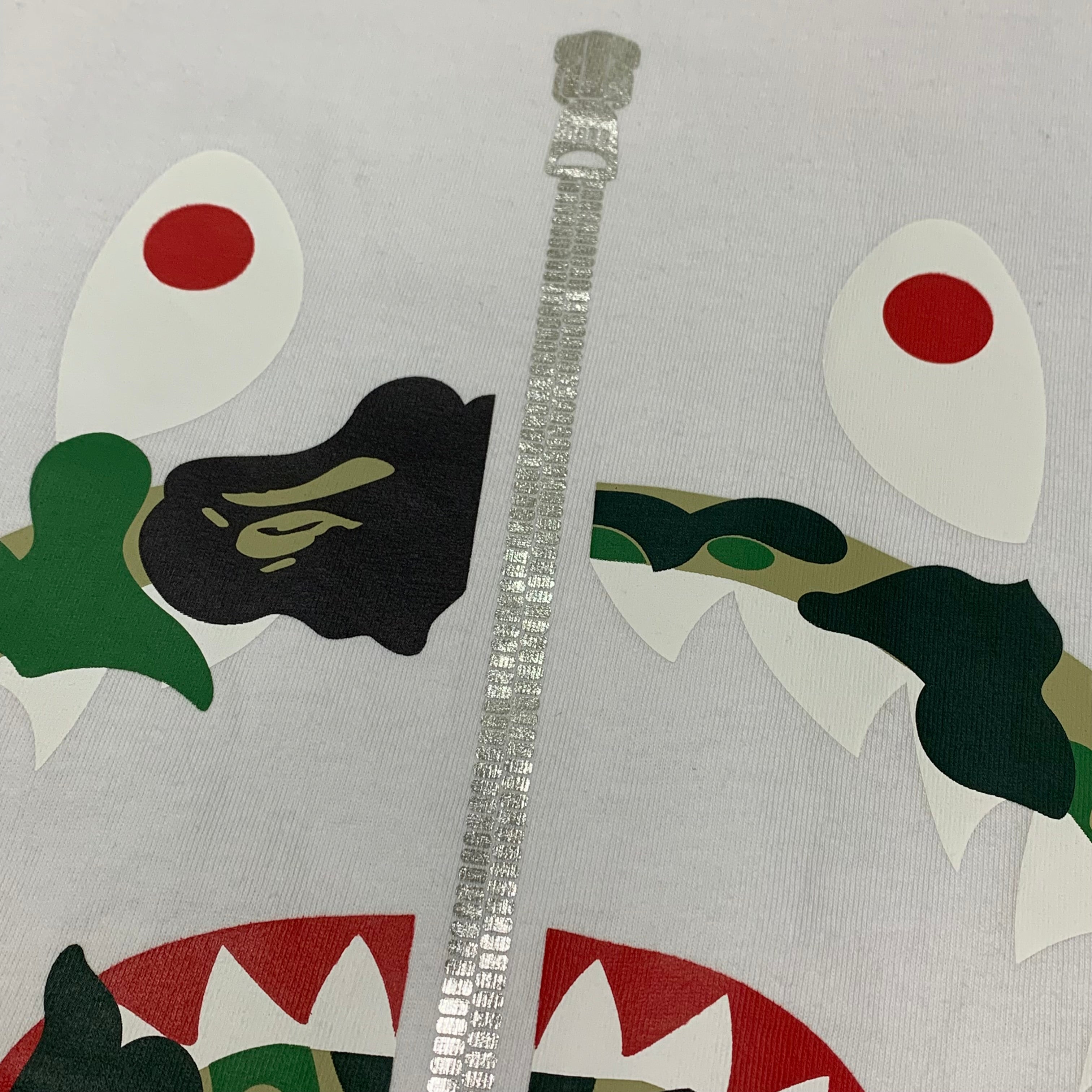 Bape XL Tee Shark ABC Camo Rebuild Shark White T-Shirt A Bathing Ape